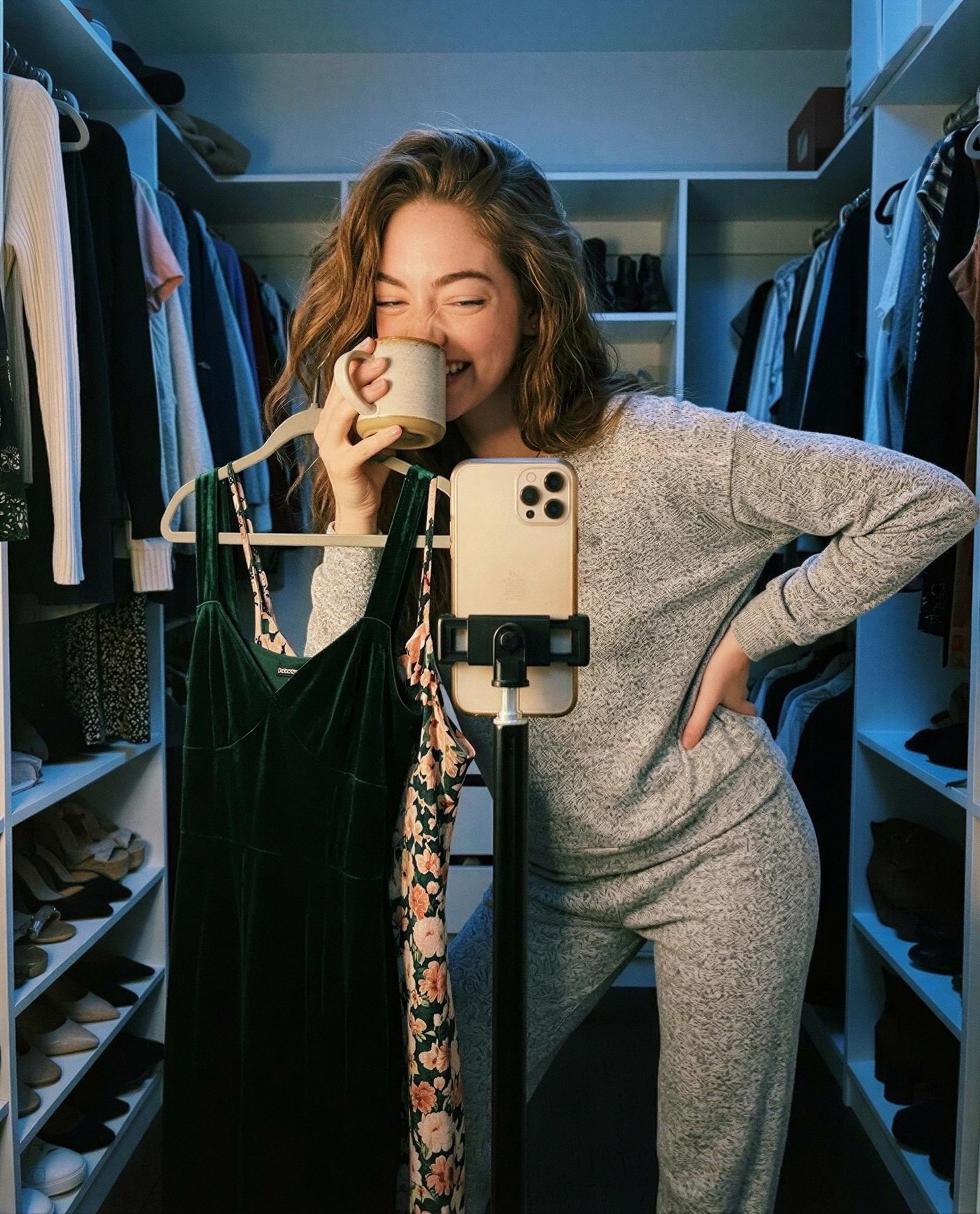 Cozy now, playful later - pick a dress and I'll try it on just for you 😉💕, by Hélène Davidson
