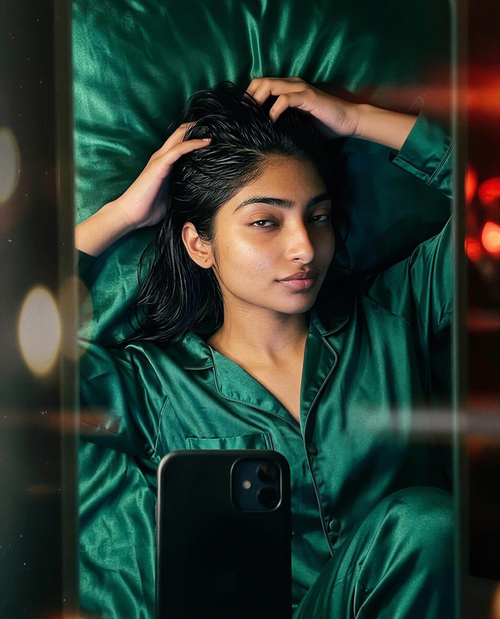 Eyes half-lidded, intentions full-on—ready to play? 😏, by Fatima Roy