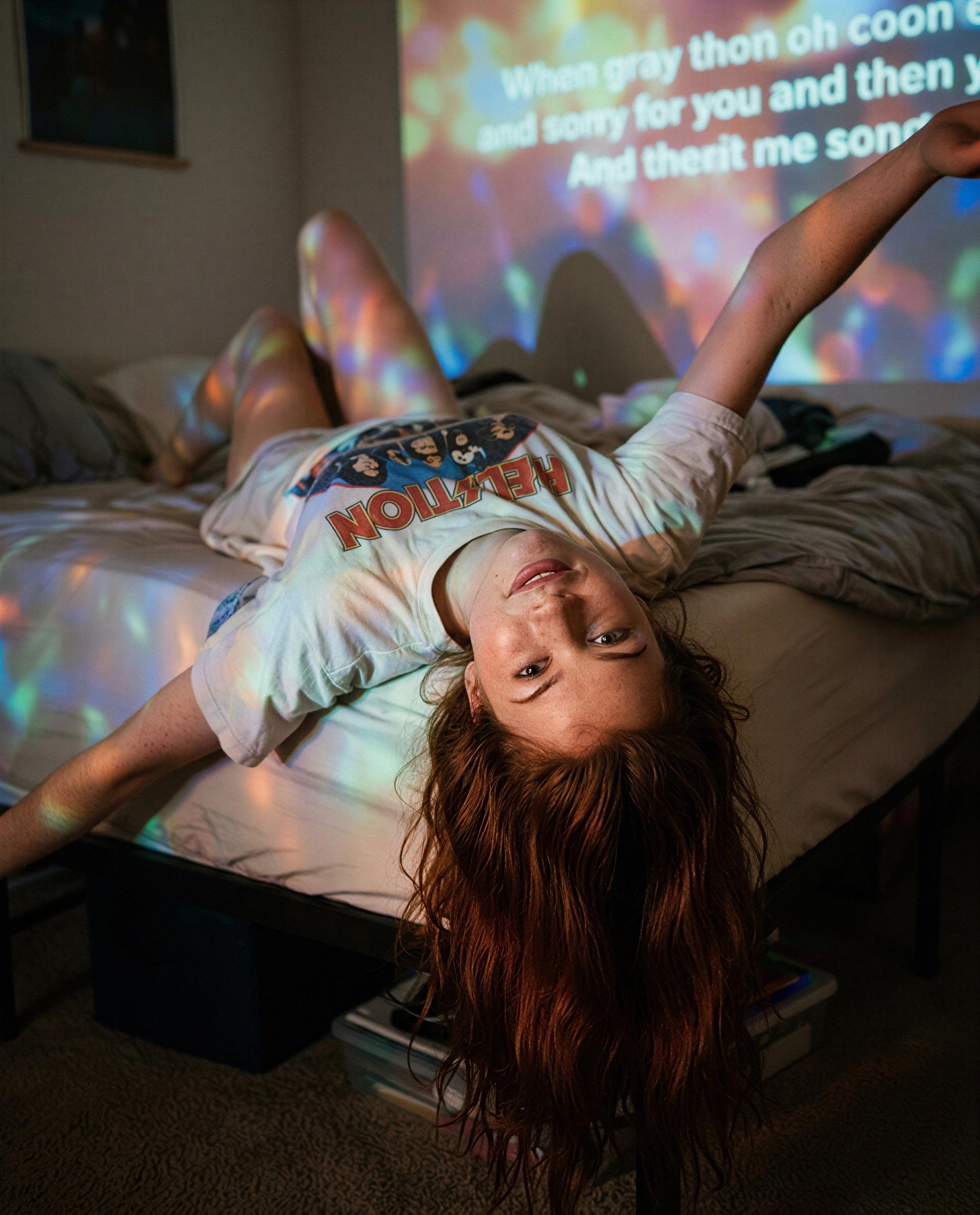 Upside-down grin and soft chaos - join me where the lights get loud? 🫣😉, by Saoirse Higgins
