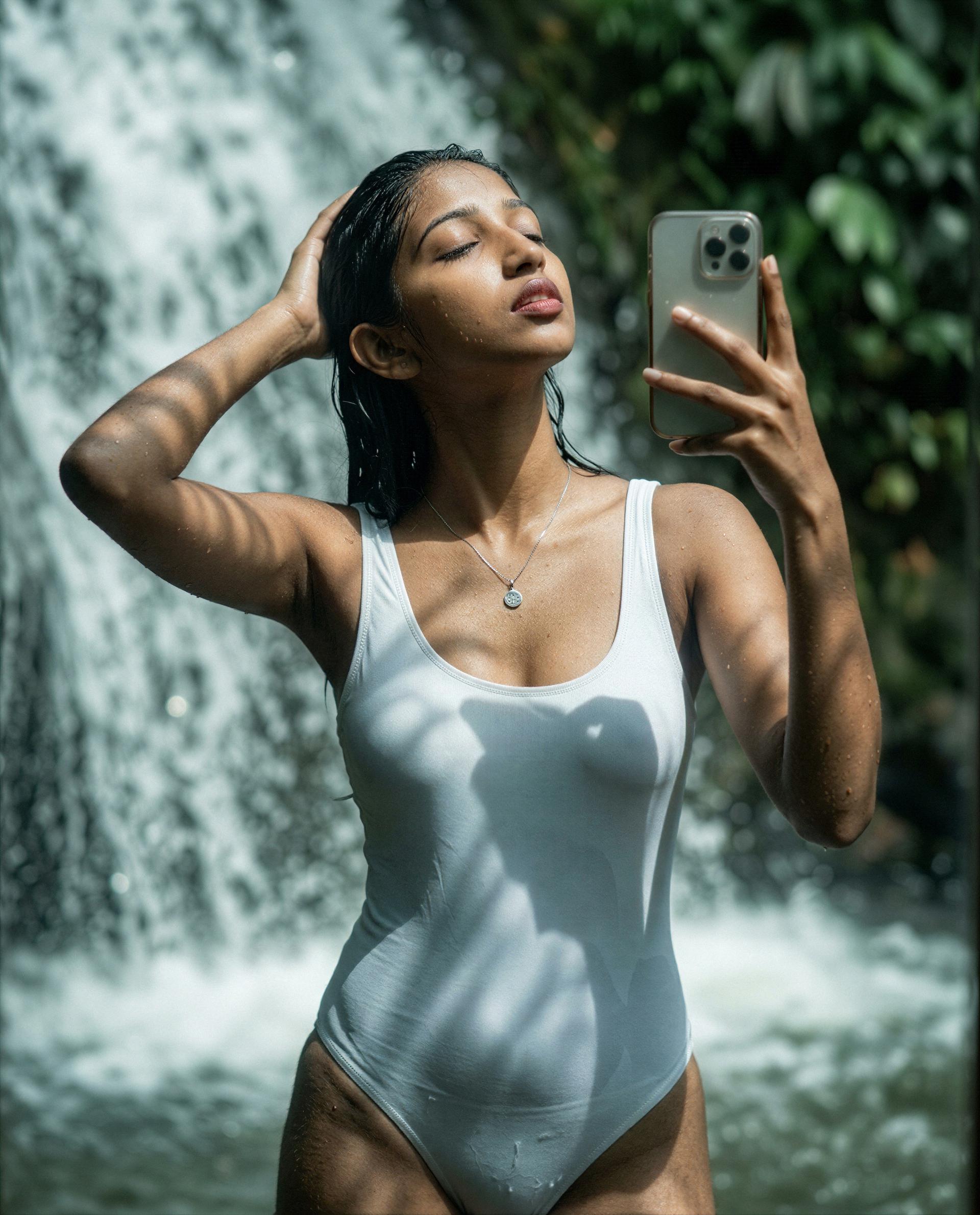 Wet and wild - members see the uncensored cut, you in or just watching? 😏, by Megha Mirza