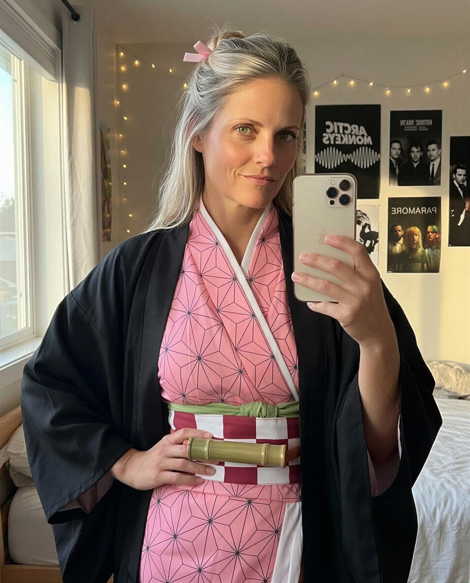 Kimono on, ribbon in my hair - slide into my DMs and I’ll show you what’s under the robe 😉💕, by Sandra Johansson