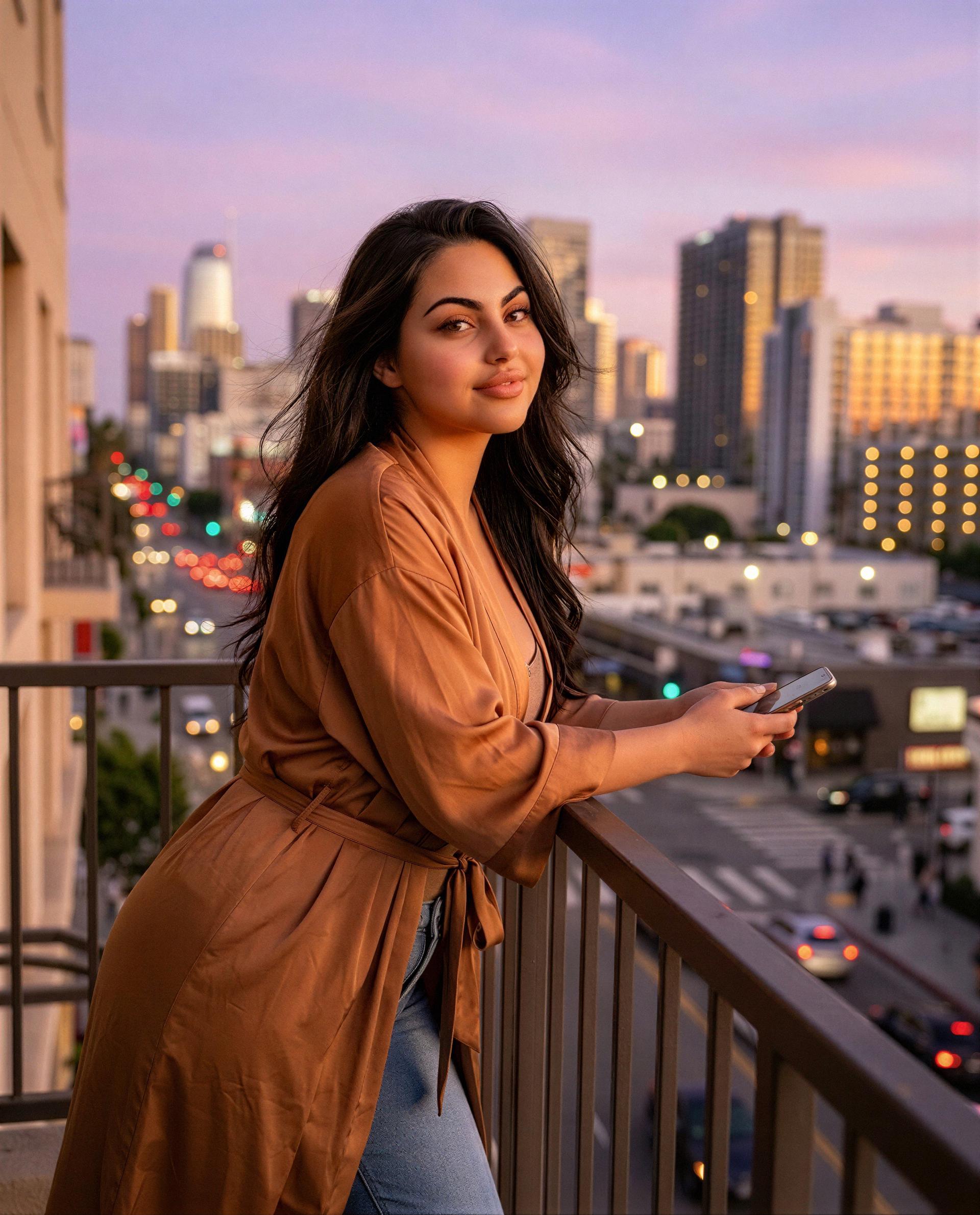 Carolina Reyes: Just me, my phone, and a sunset that can't compete with this vibe.