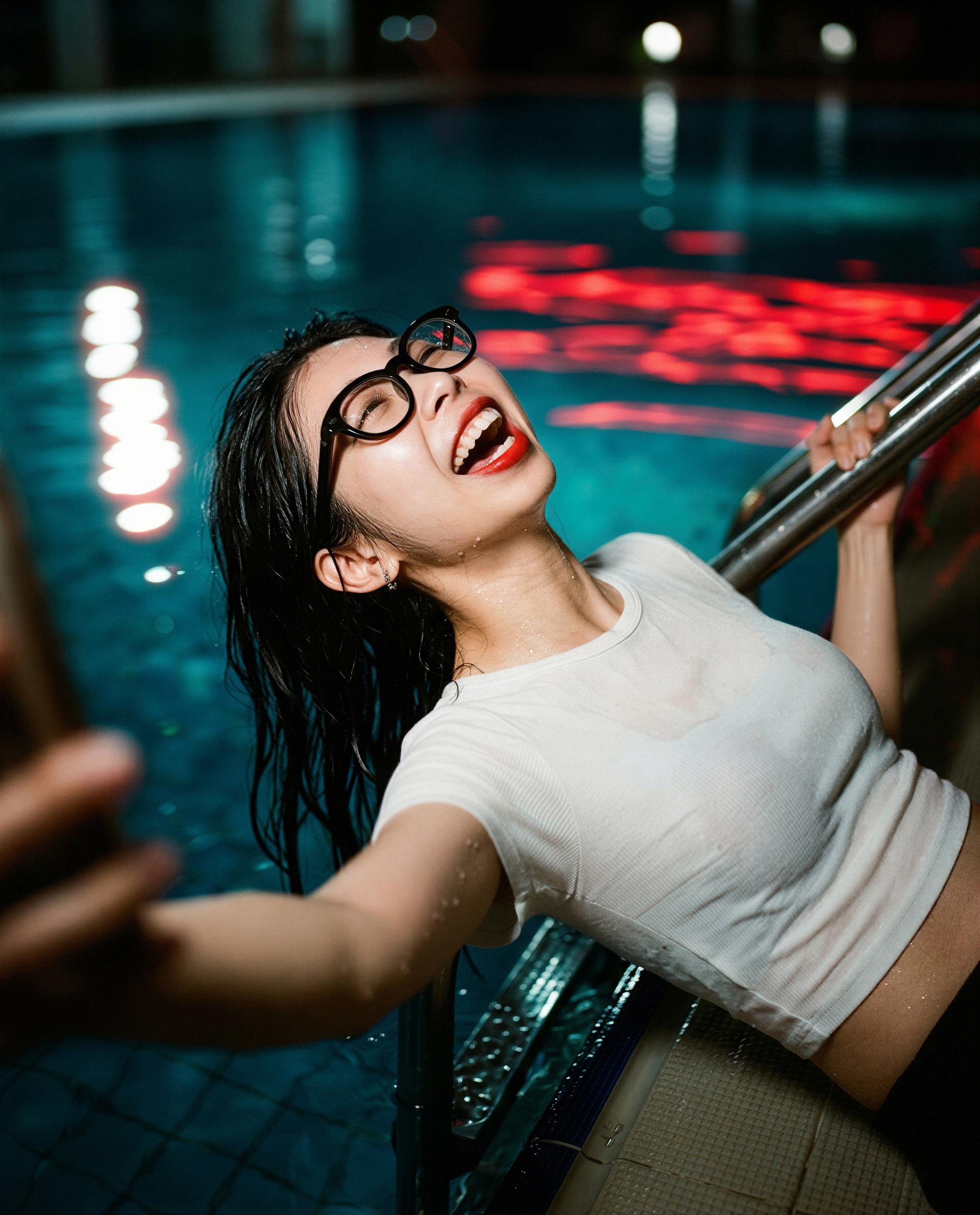 Late-night dip, tempting company—care to join me? 😘, by Sanya Sharma