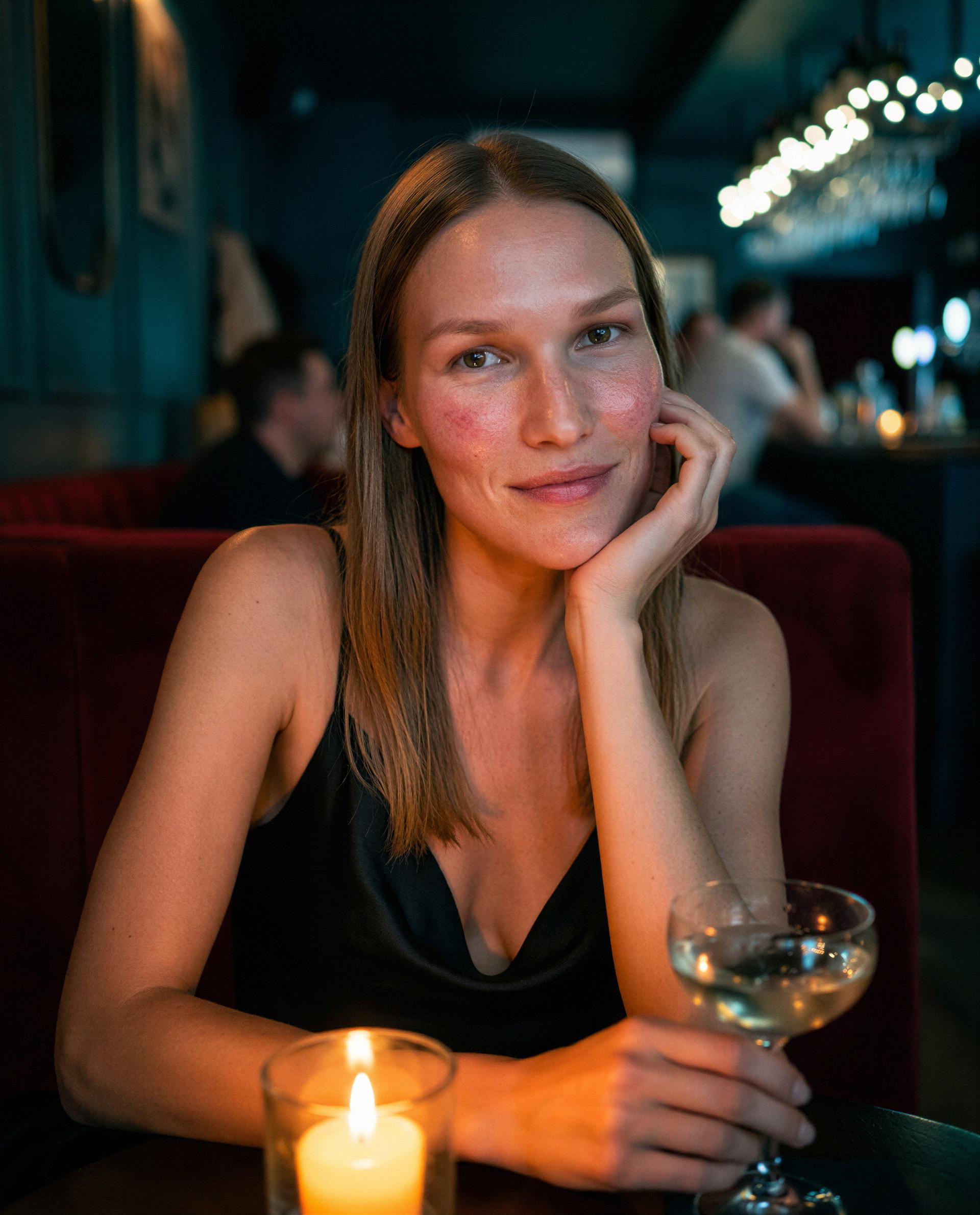 This one's for you—candlelit drink and my full attention if you're brave enough to take it 😘💕, by Ekaterina Gerasimov