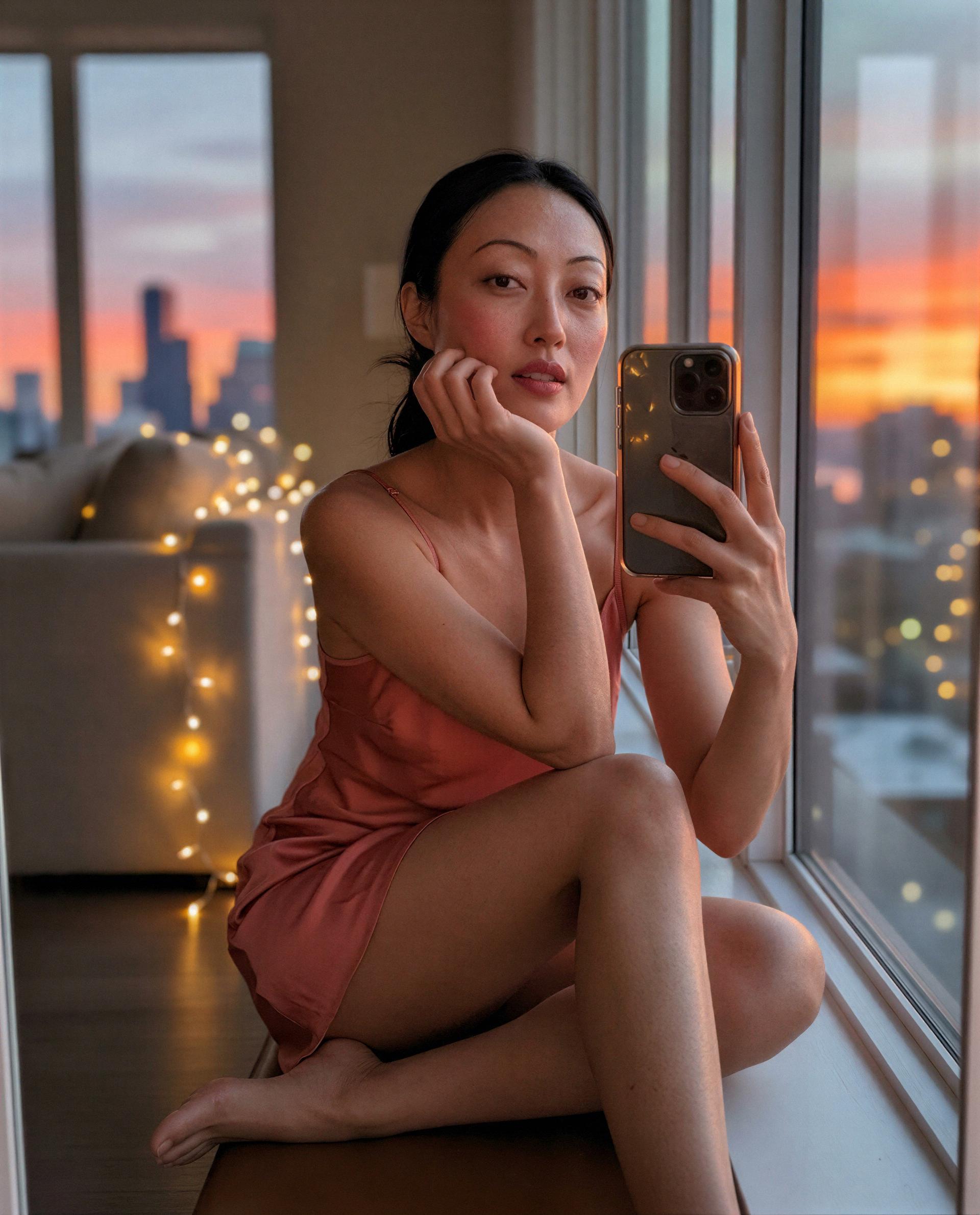 Saved the sunset and me just for you—slide in and make it worth the view 💕, by Zhenzhu Cai