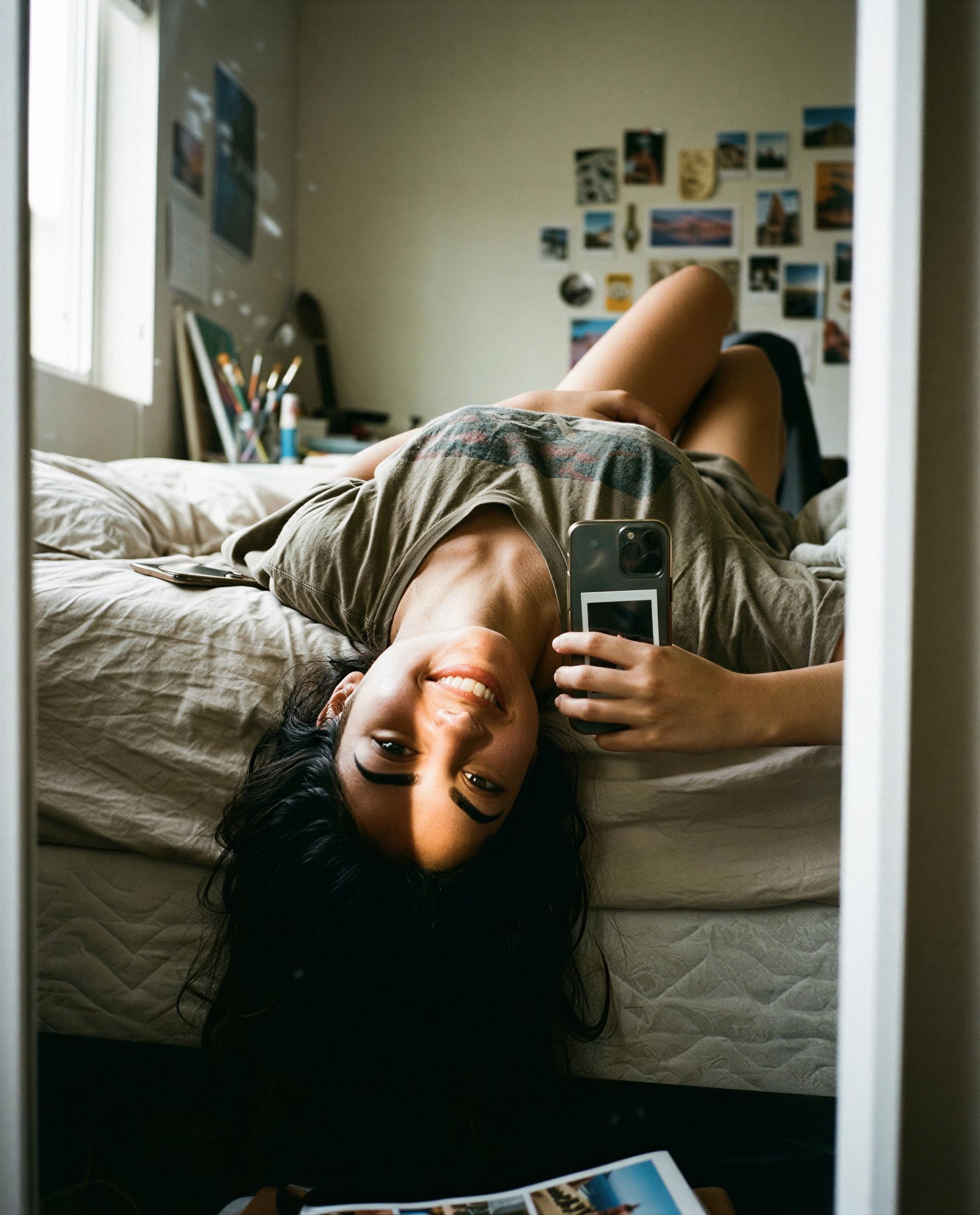 mirror's lying - there's a much cheekier version of me behind the screen, care to peek? 😳💋, by Mitra Özdemir