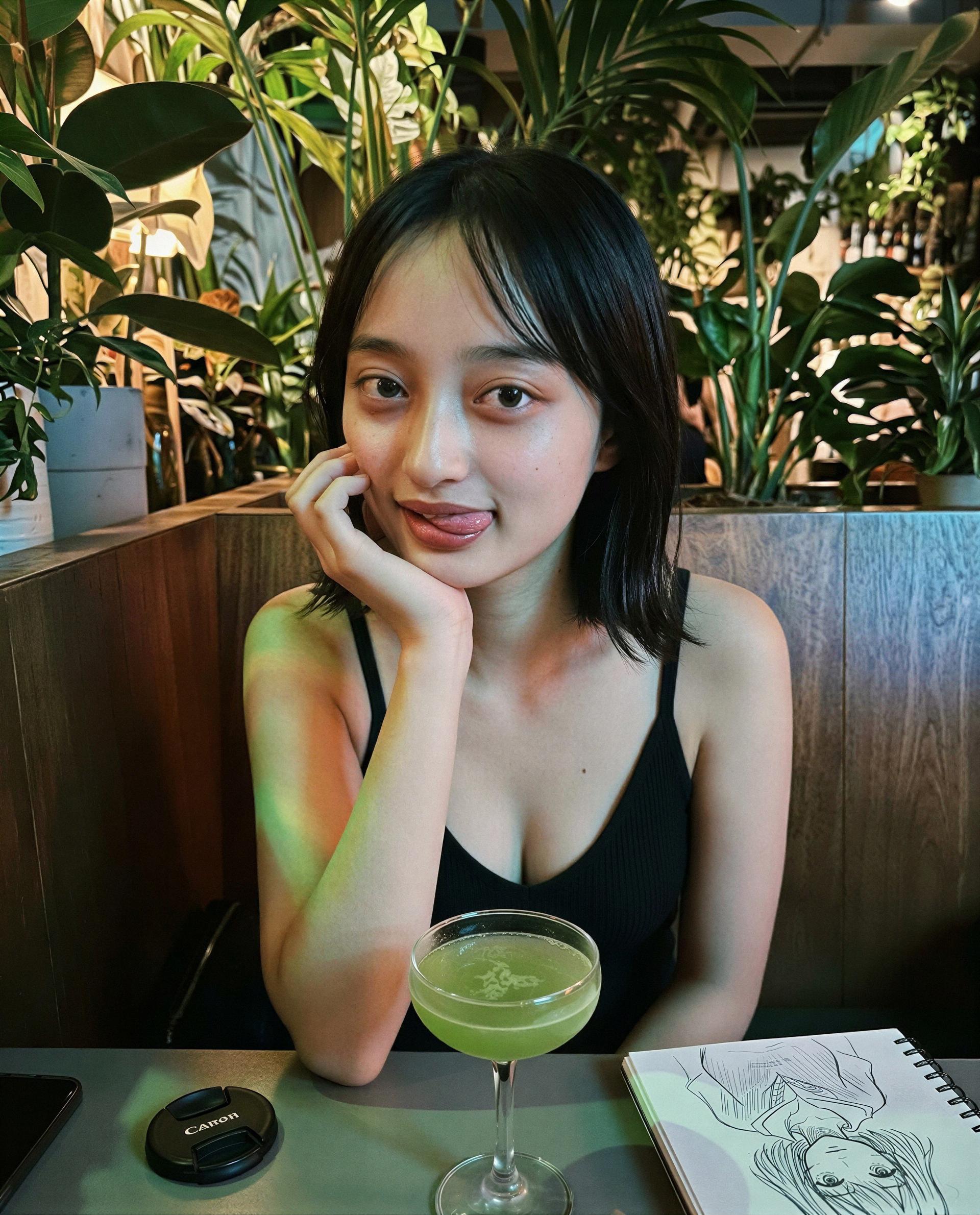 wasn't planning to be this tempting tonight—want a one-on-one? 😳💫, by Momoko Abe