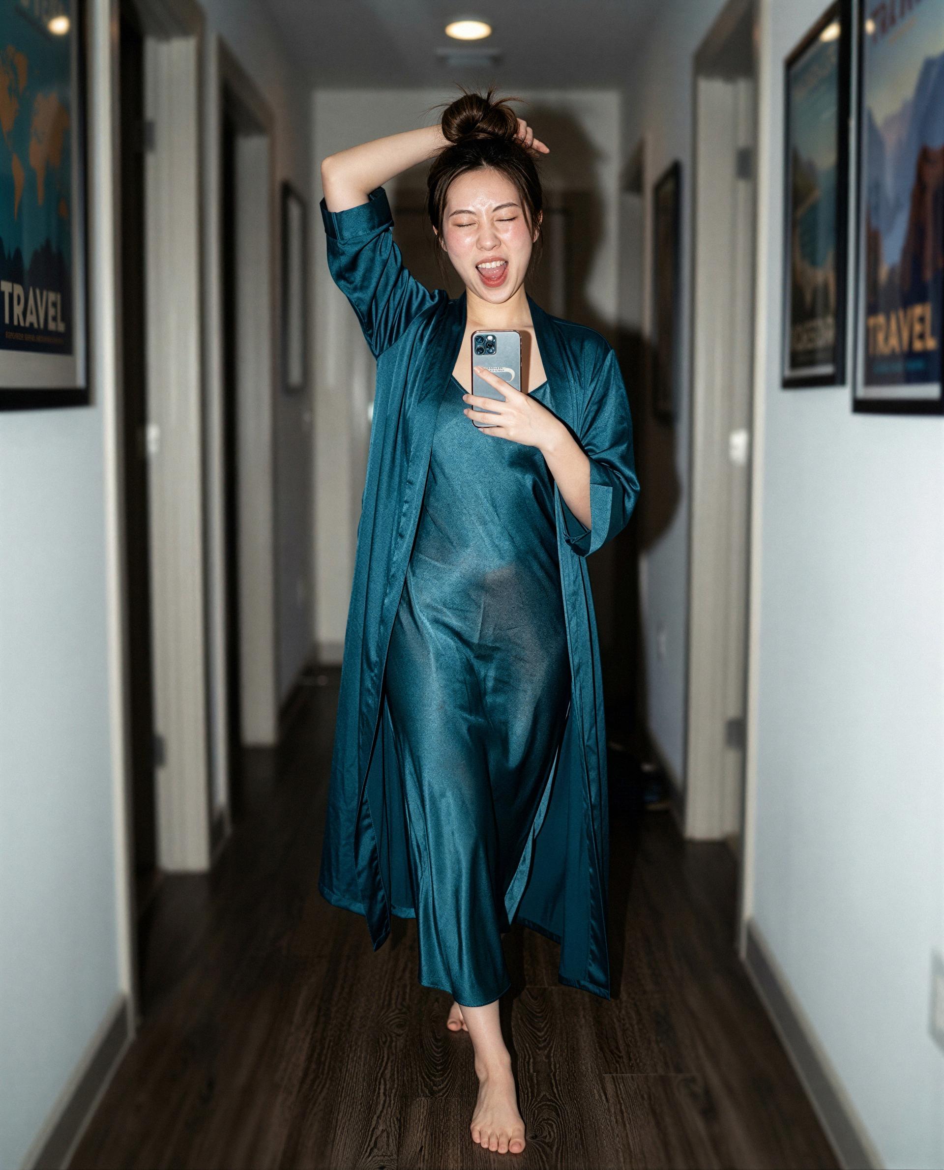 Stole the hallway for a private runway—you’ve got the only backstage pass, babe 😘, by Daisy Ping Zhang