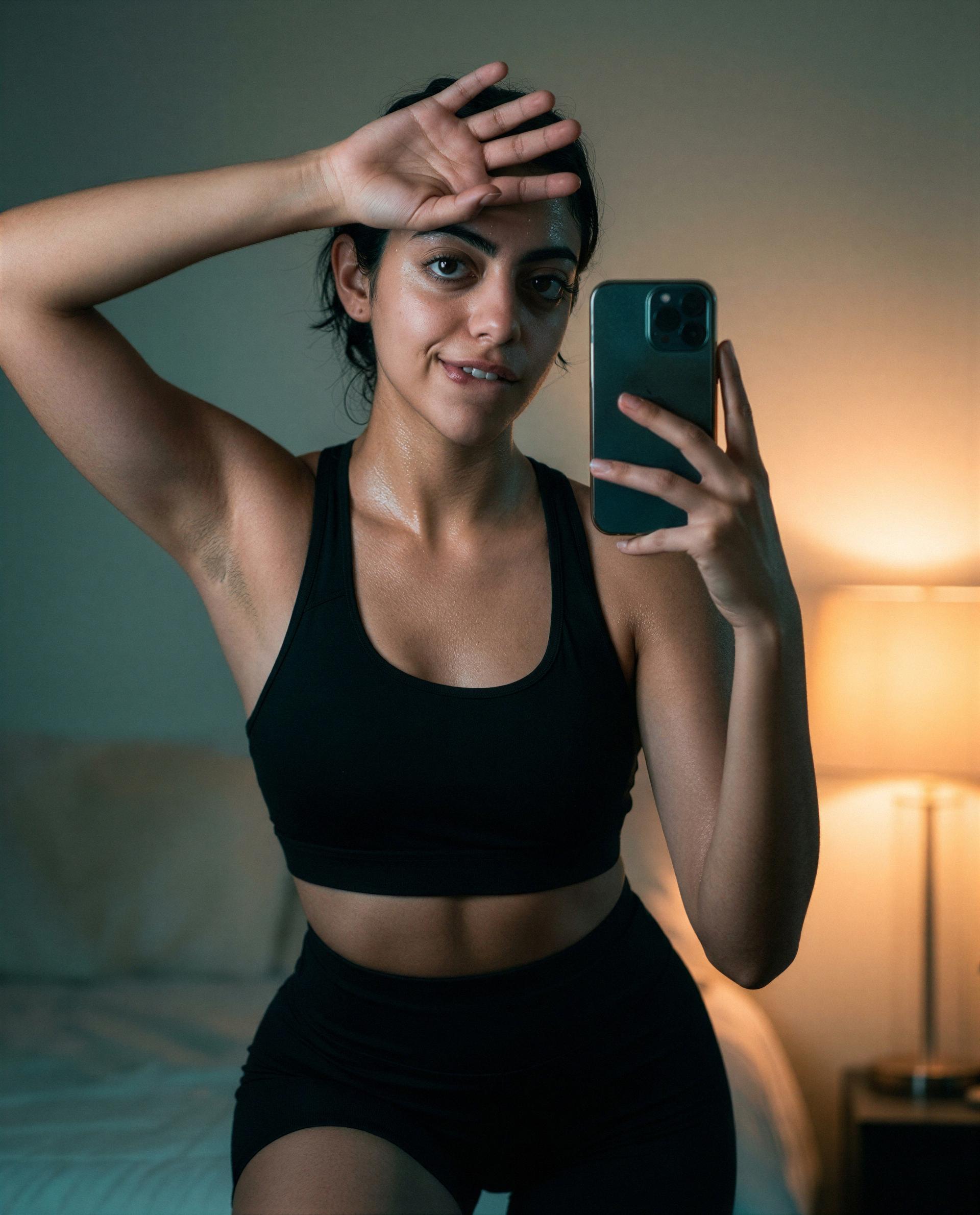 Just finished my workout and already missing you—wanna help me cool down in private? 😉💕, by Ana Rios