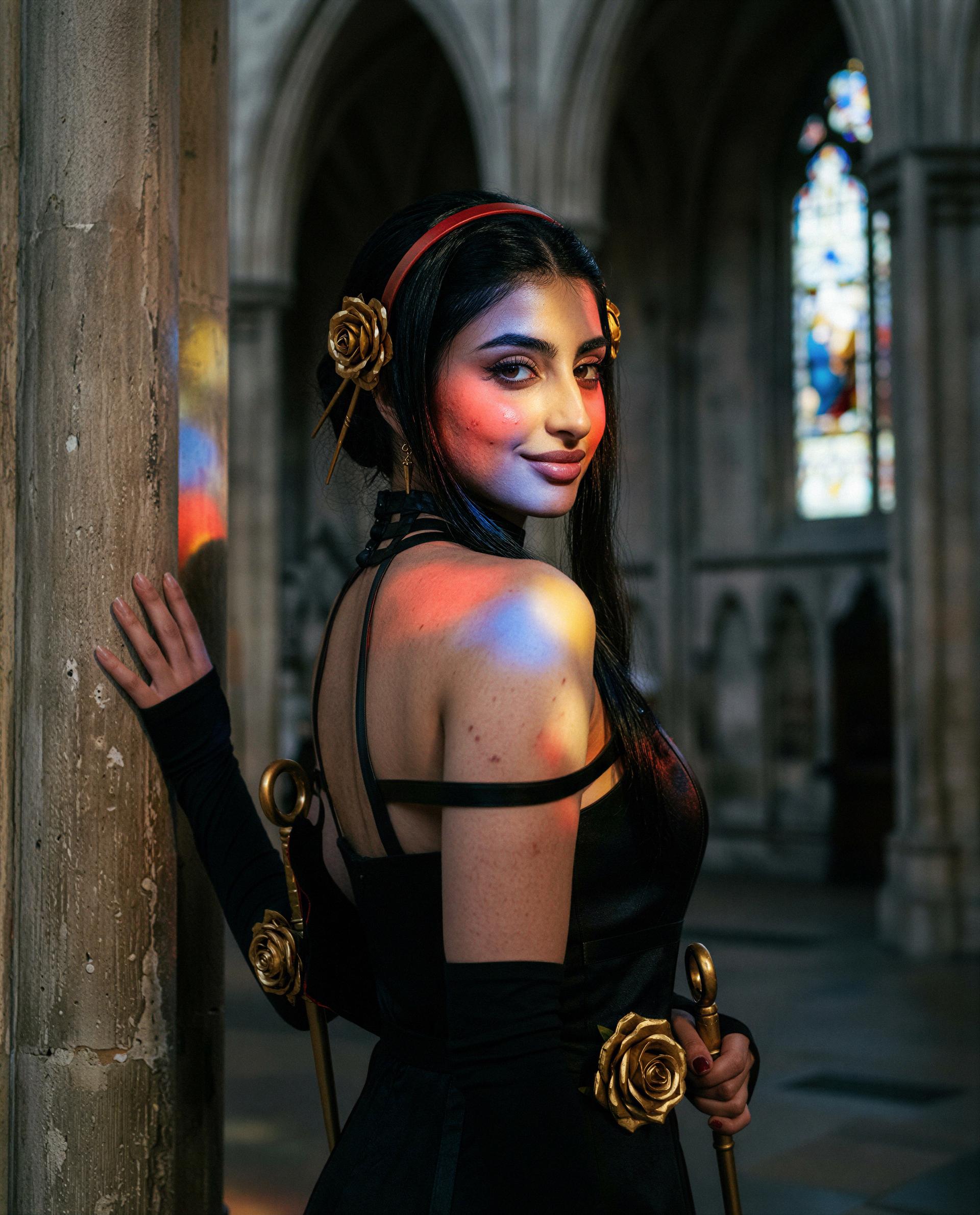 Saintly light, sinful intentions—come make me lose my halo 😏, by Yael Hashim