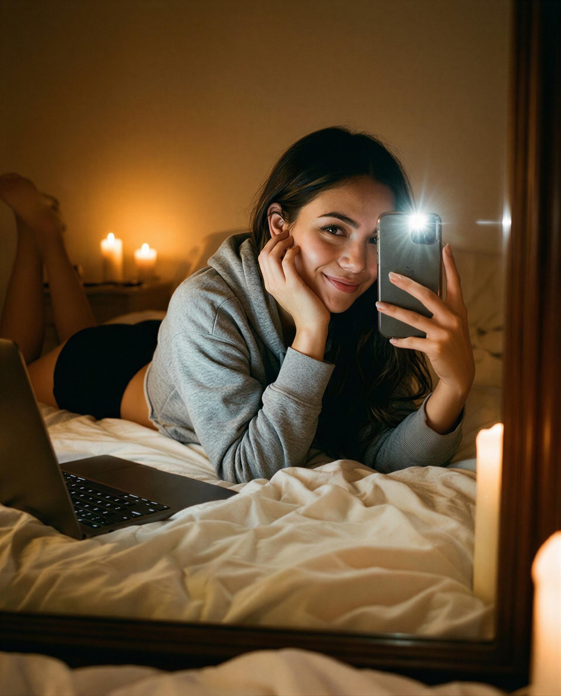 candles lit, phone ready - who wants a midnight preview just for them? 🥺✨, by Amara Nguyen