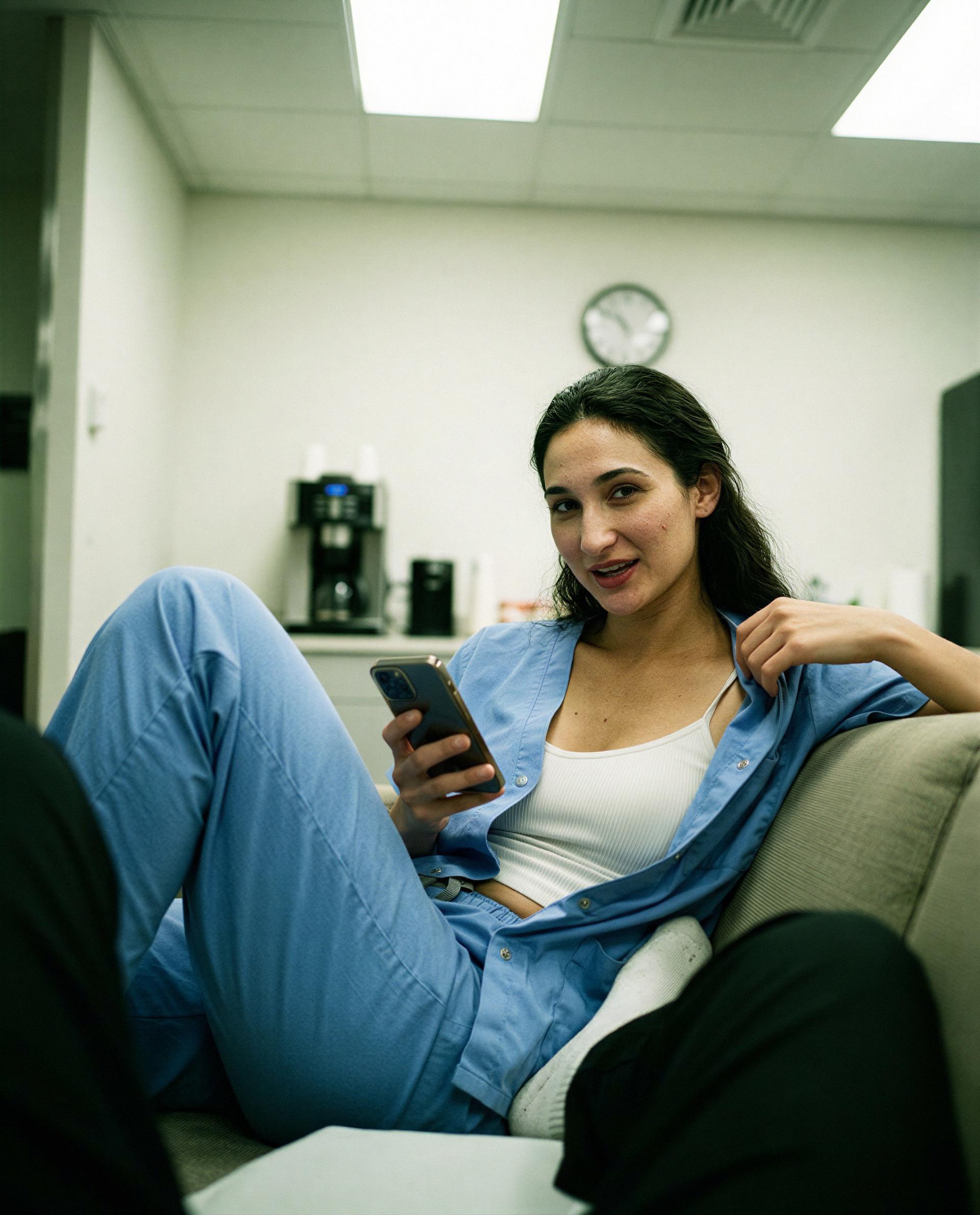 Off shift and feeling a little dangerous—wanna see what I do when no one's watching? 🔥😘, by Agata Adamski