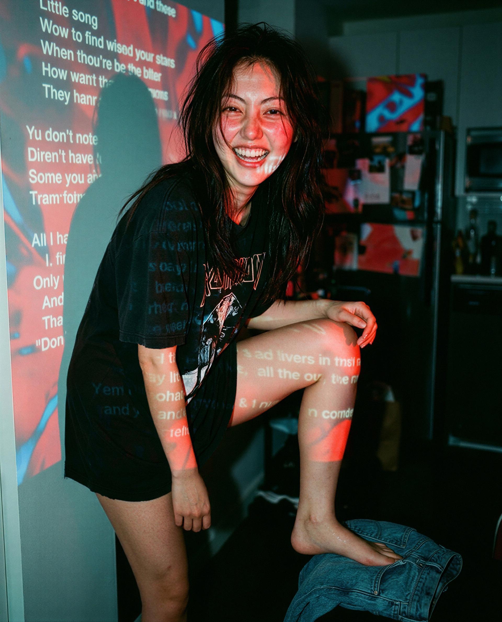 Just me in neon and a grin - come get into a little trouble with me? 😉, by Ayesha Lee