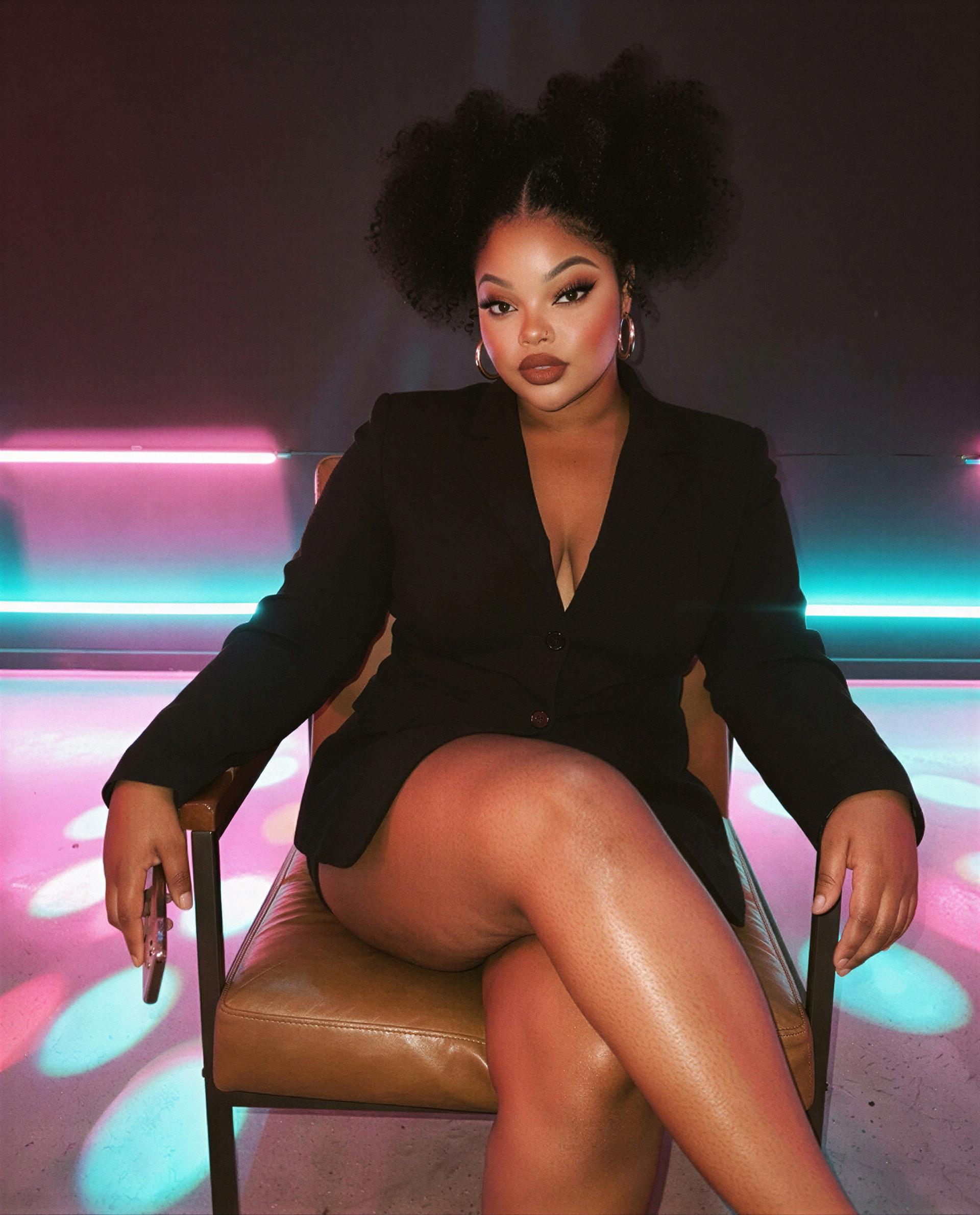 Buttoned up for the world, undone for my members - wanna be the one I melt for? 💋, by Ayana Ade