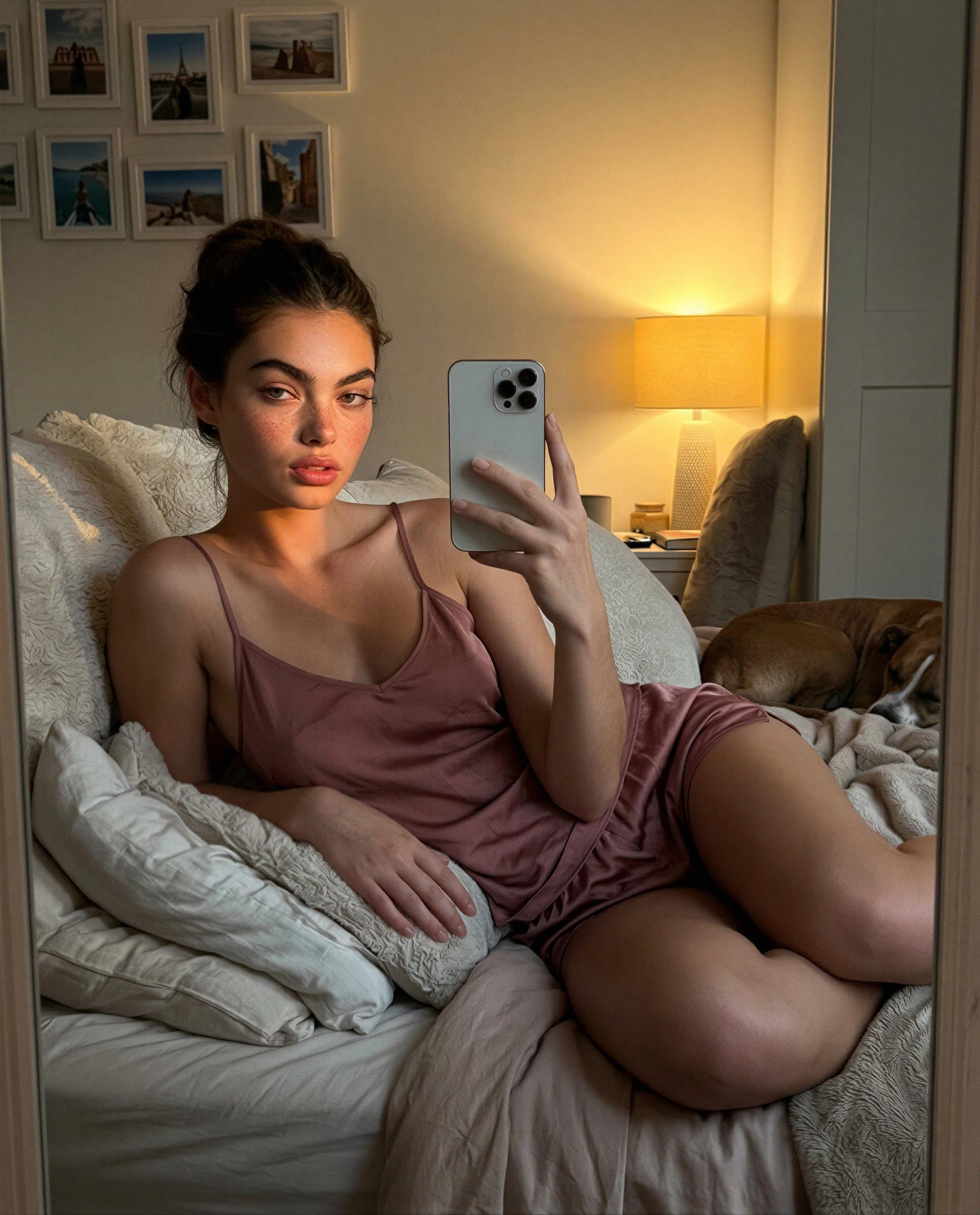 Golden hour’s got me feeling extra tempting—care for a private preview? 💕, by Roisin Flanagan