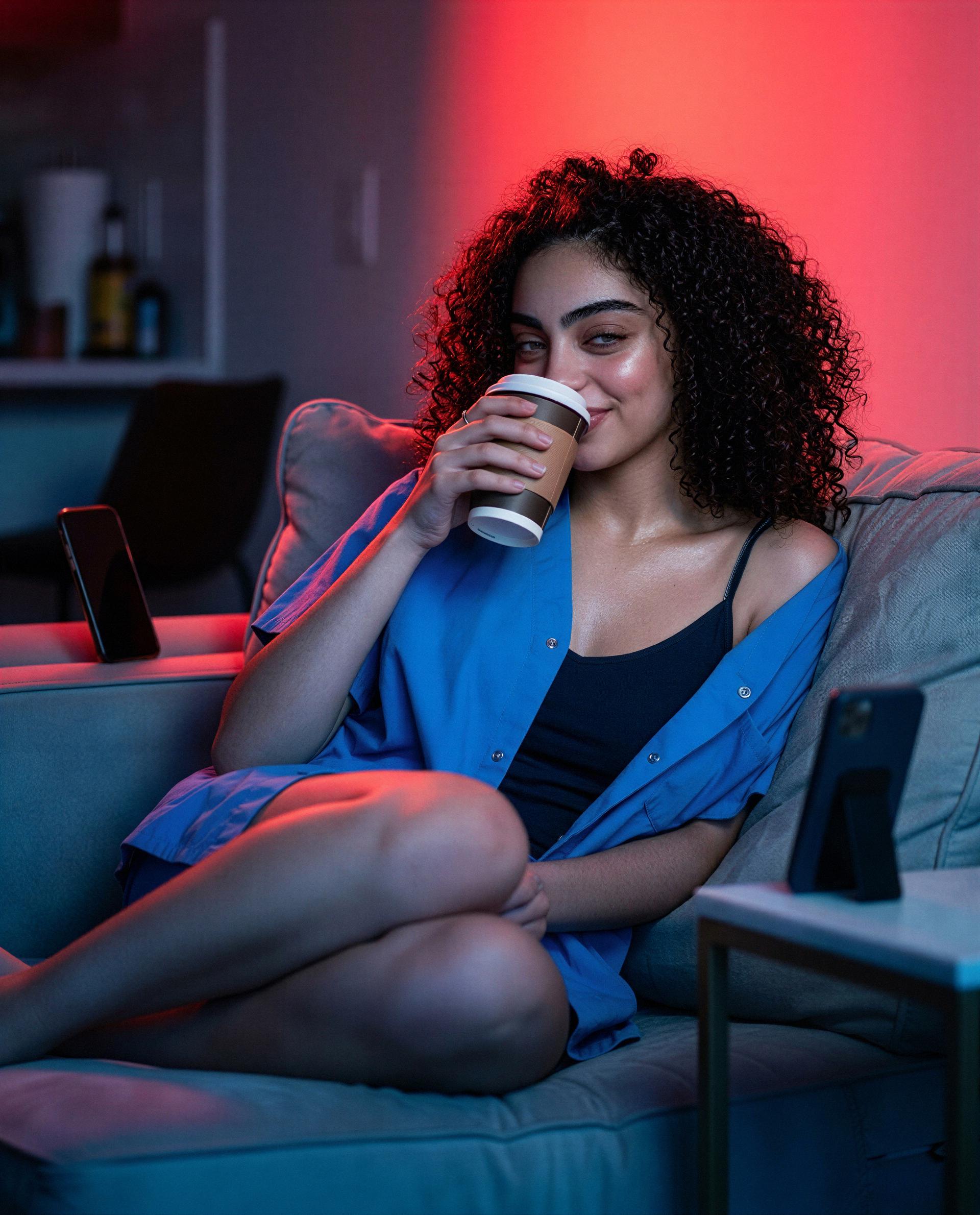 This cup's warm, but your texts could melt me - care to try? 😏💕, by Fatima Hassan