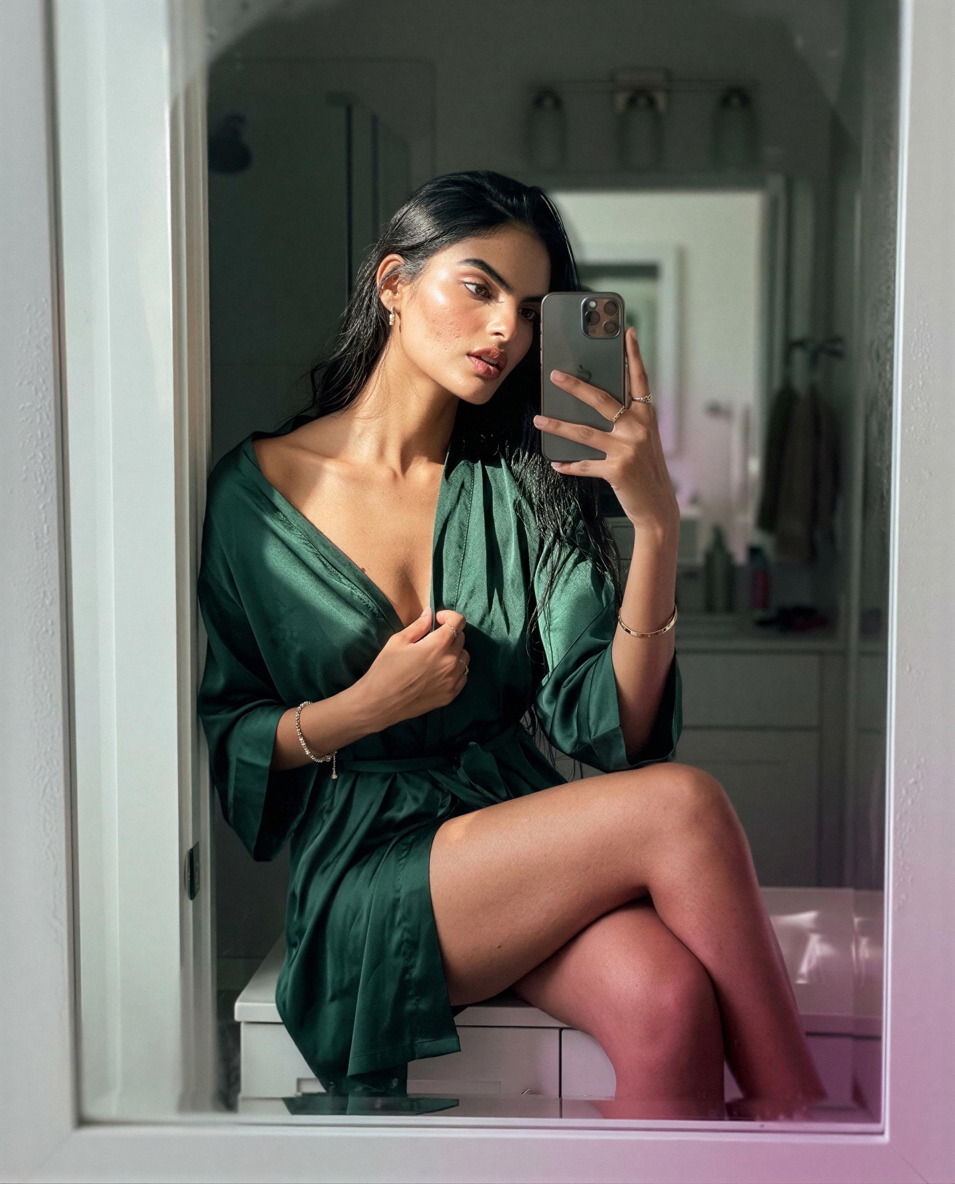 My robe’s optional—my attention isn’t; come claim it, love. 😘💕, by Tara Siddiqui