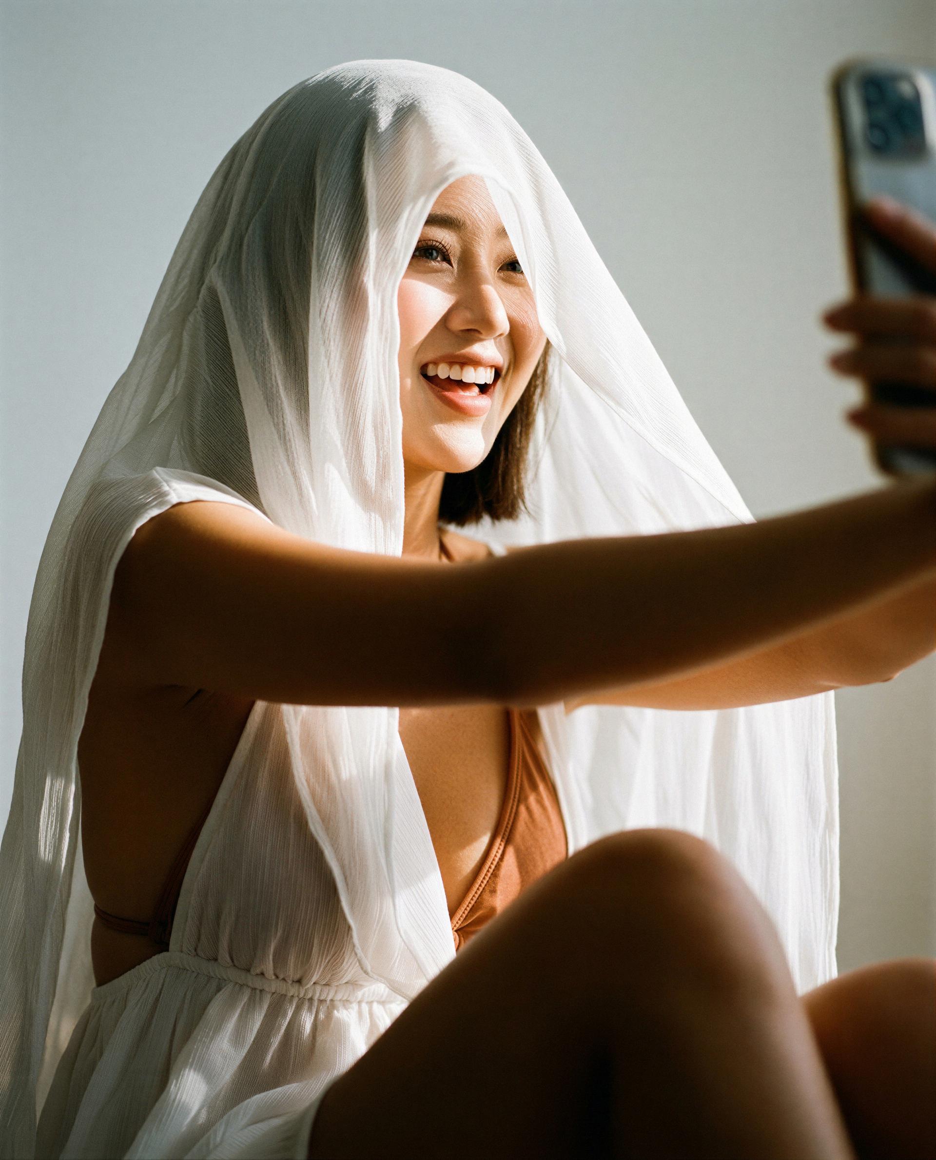 Playing hide-and-seek with my best angle - want to be the one I reveal all to? 😘, by Lily Nguyen