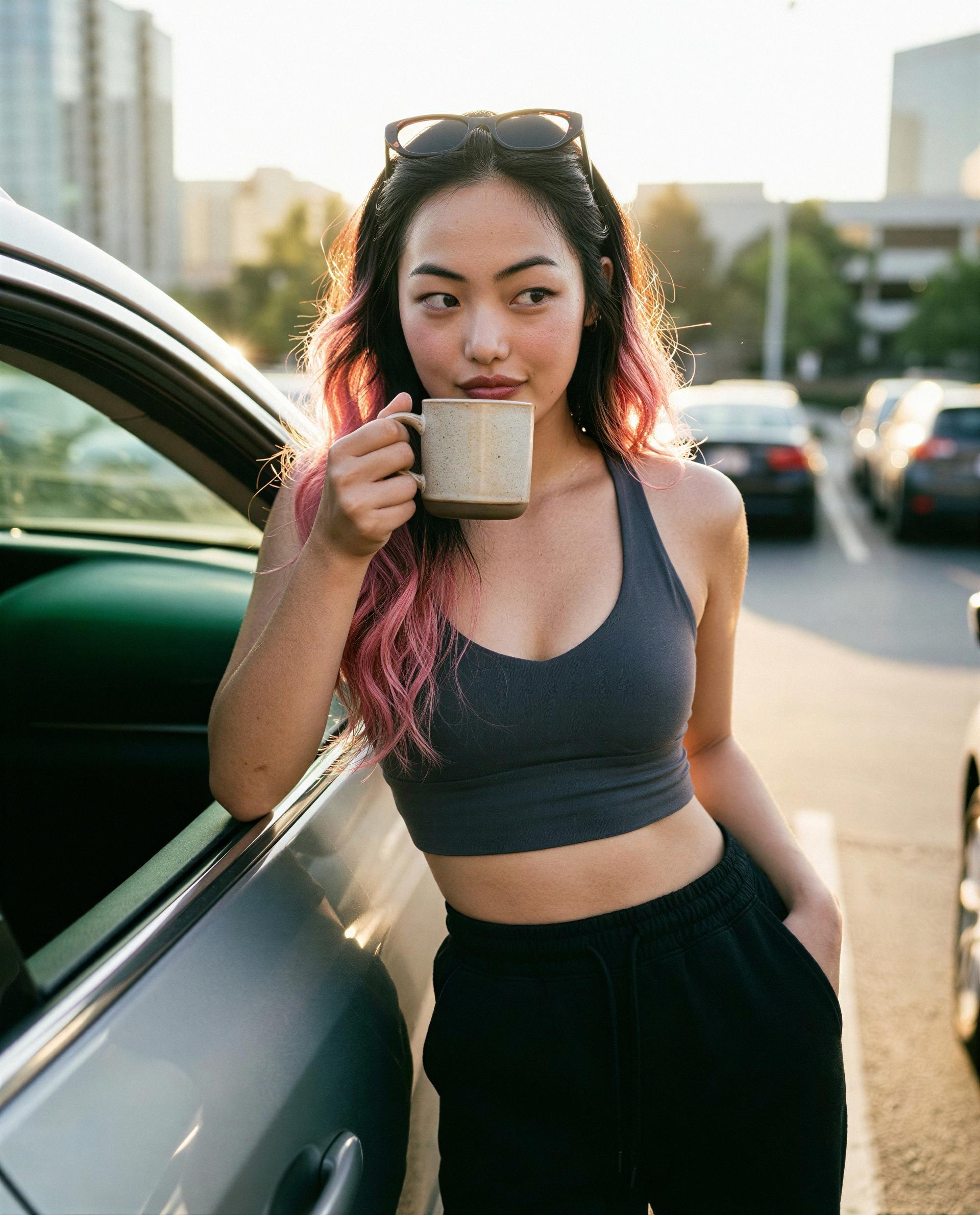 Hot coffee, hotter company — think you can handle both? ☕️🔥, by Min-Ji Kwon