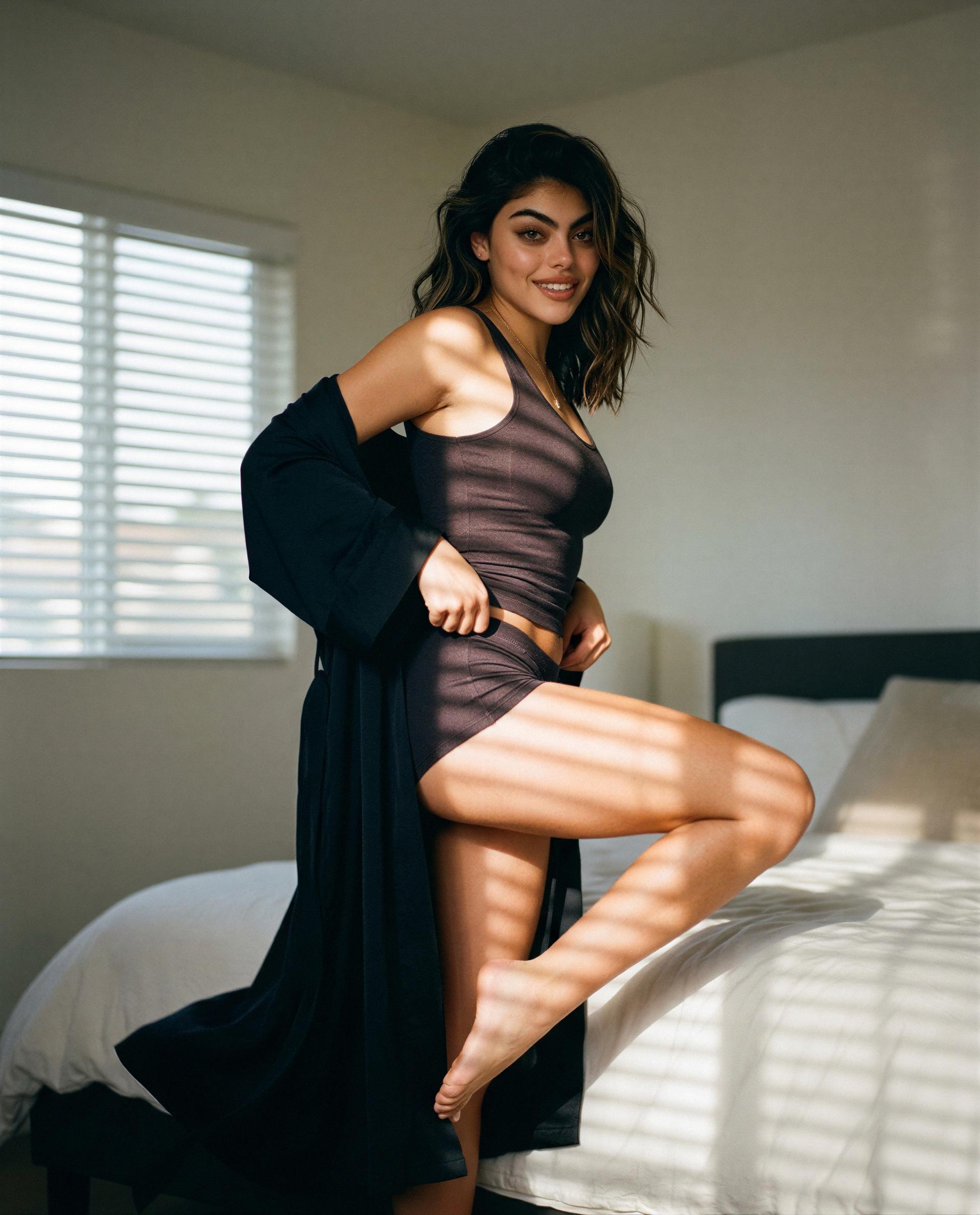 Sunlight’s jealous - wanna see why I shine brighter when it’s just us? ✨😘, by Gabriela Moreno