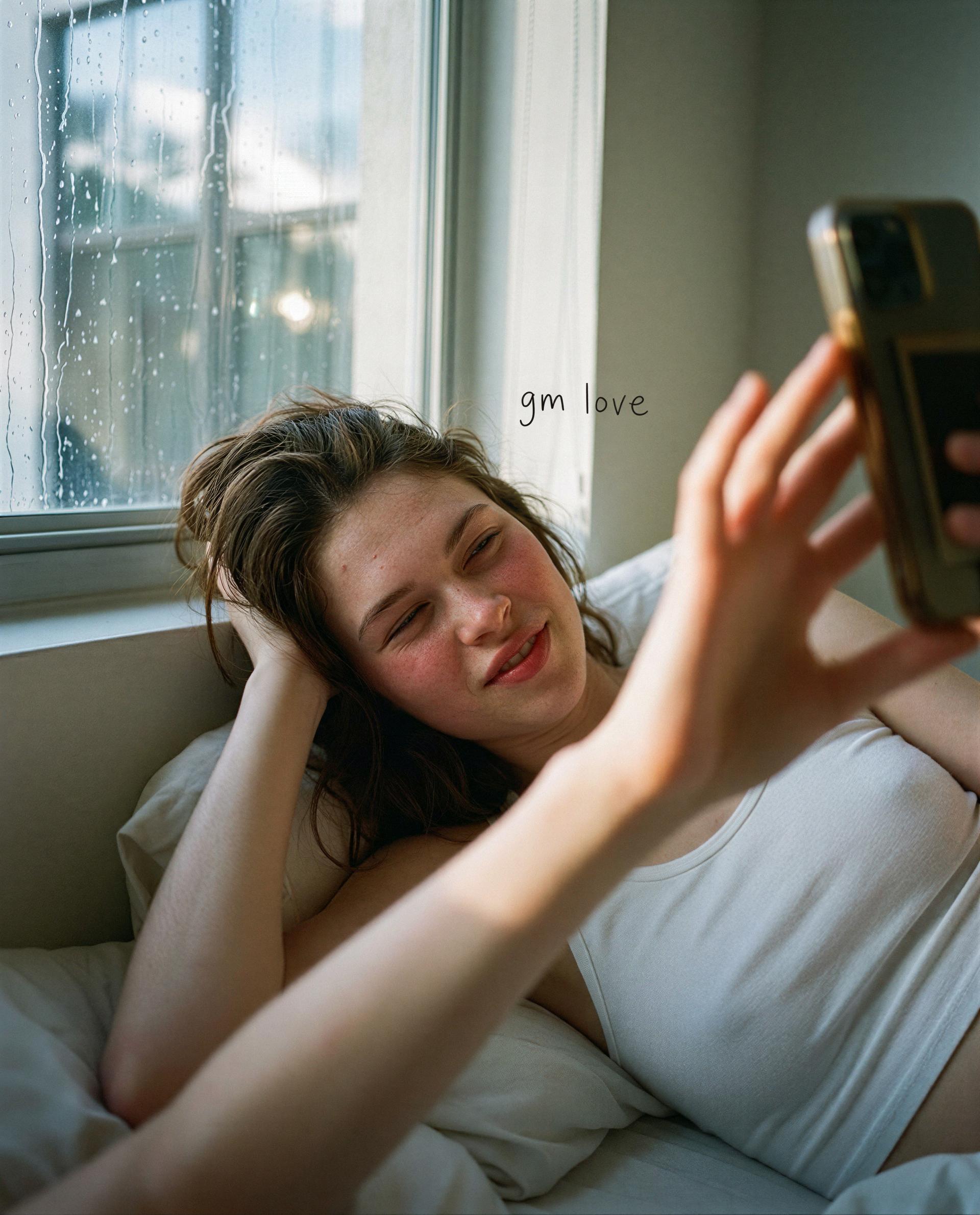 Rain-kissed and bedhead—give me your attention and I might let you stay a little longer 😳, by Saoirse Higgins