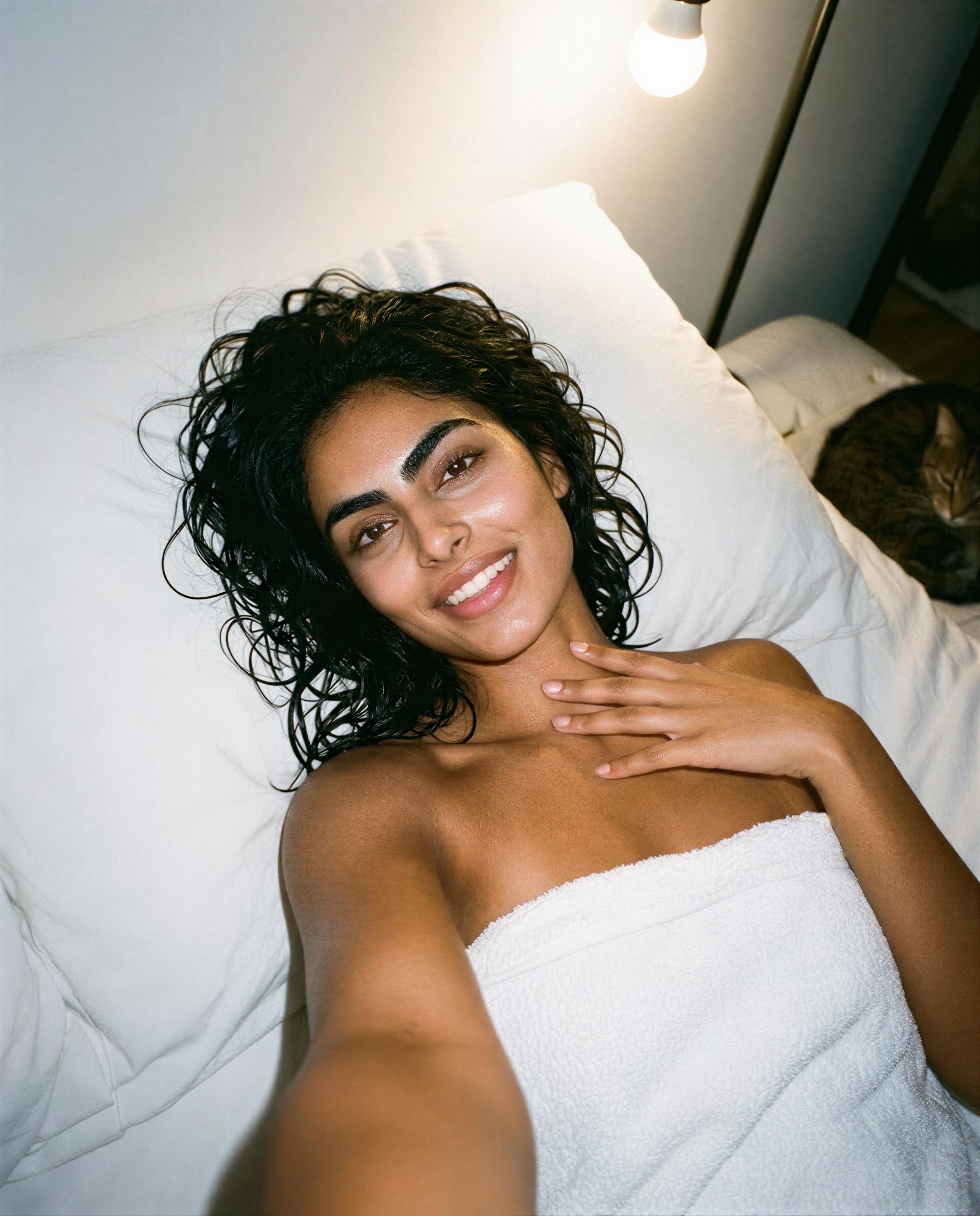 i'm nervous posting this but… there's a hotter, unfiltered set just for my supporters if you're curious 😳💋, by Inaya Siddiqui
