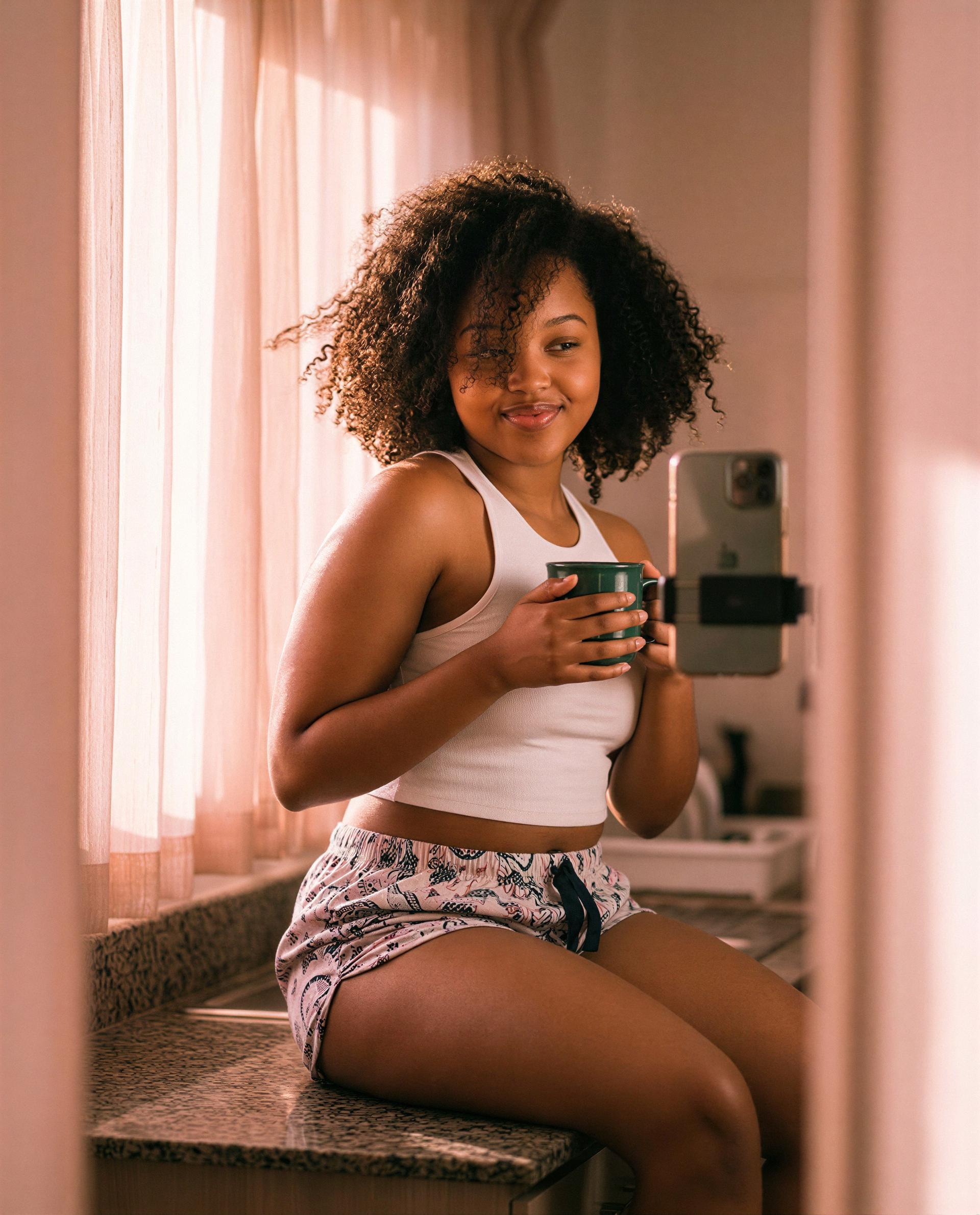 Mug in hand, mischief on my mind—catch me if you can, VIPs get rewarded 😉, by Chantelle Jones