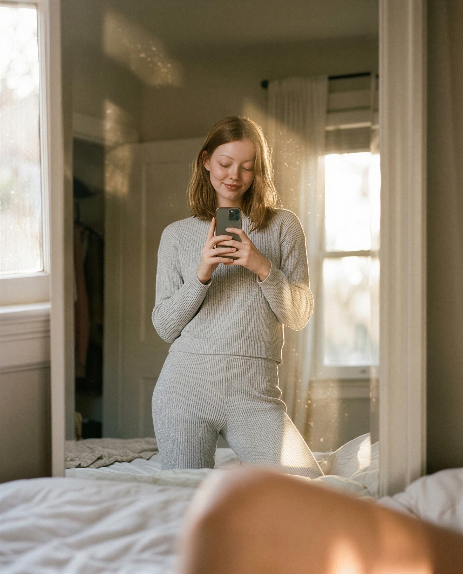 forgot to be modest in the mirror - curious if you'd like a private encore? 🥺, by Katherine Taylor