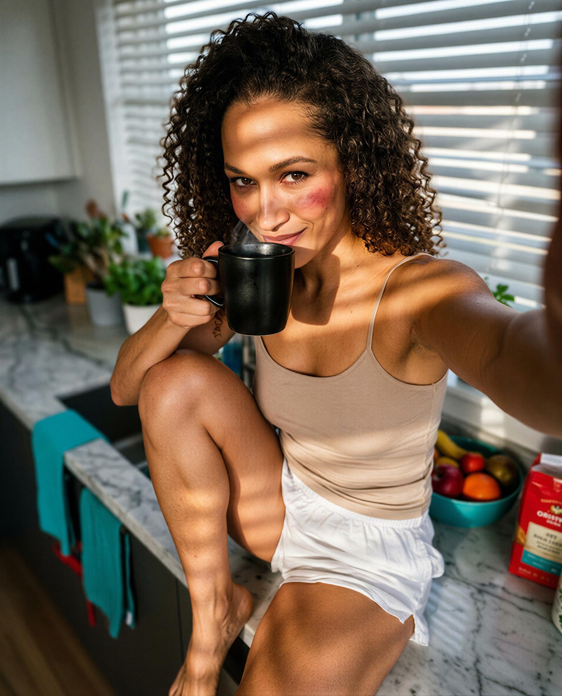 Got coffee and a curious smile—wanna see what happens next? 😉, by Carmen Rodriguez