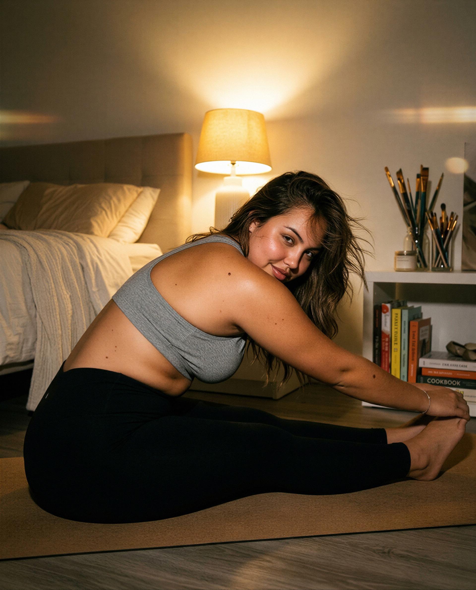 Bedtime stretch - imagine me leaning in just for your eyes tonight 😉💫, by Estrella Castillo