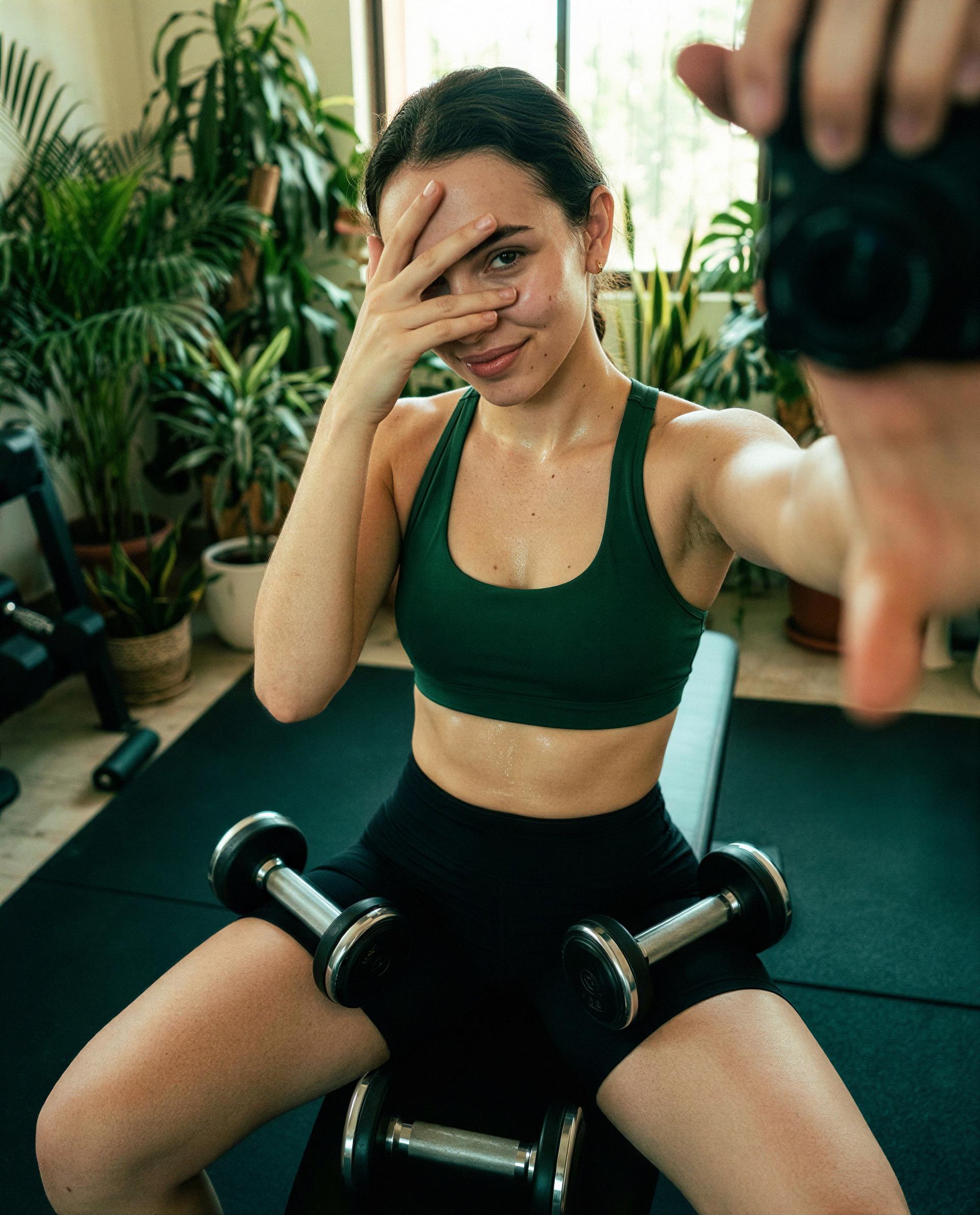 Sweaty and breathless - think you can handle me up close? 😘💕, by Anna Georgiou