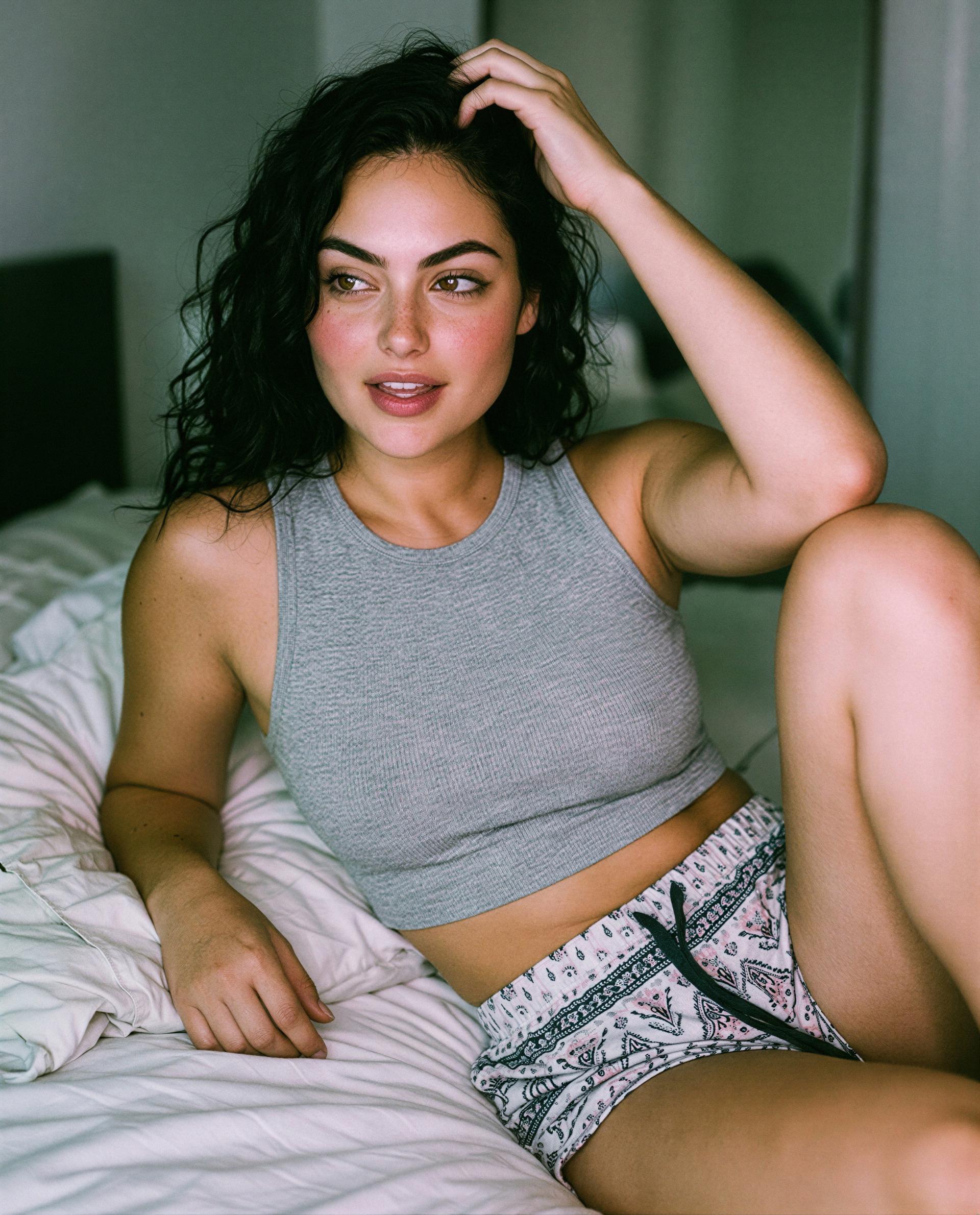 Soft sheets, crooked smile, and a private invite - care to RSVP? 😉, by Valentina Ramírez