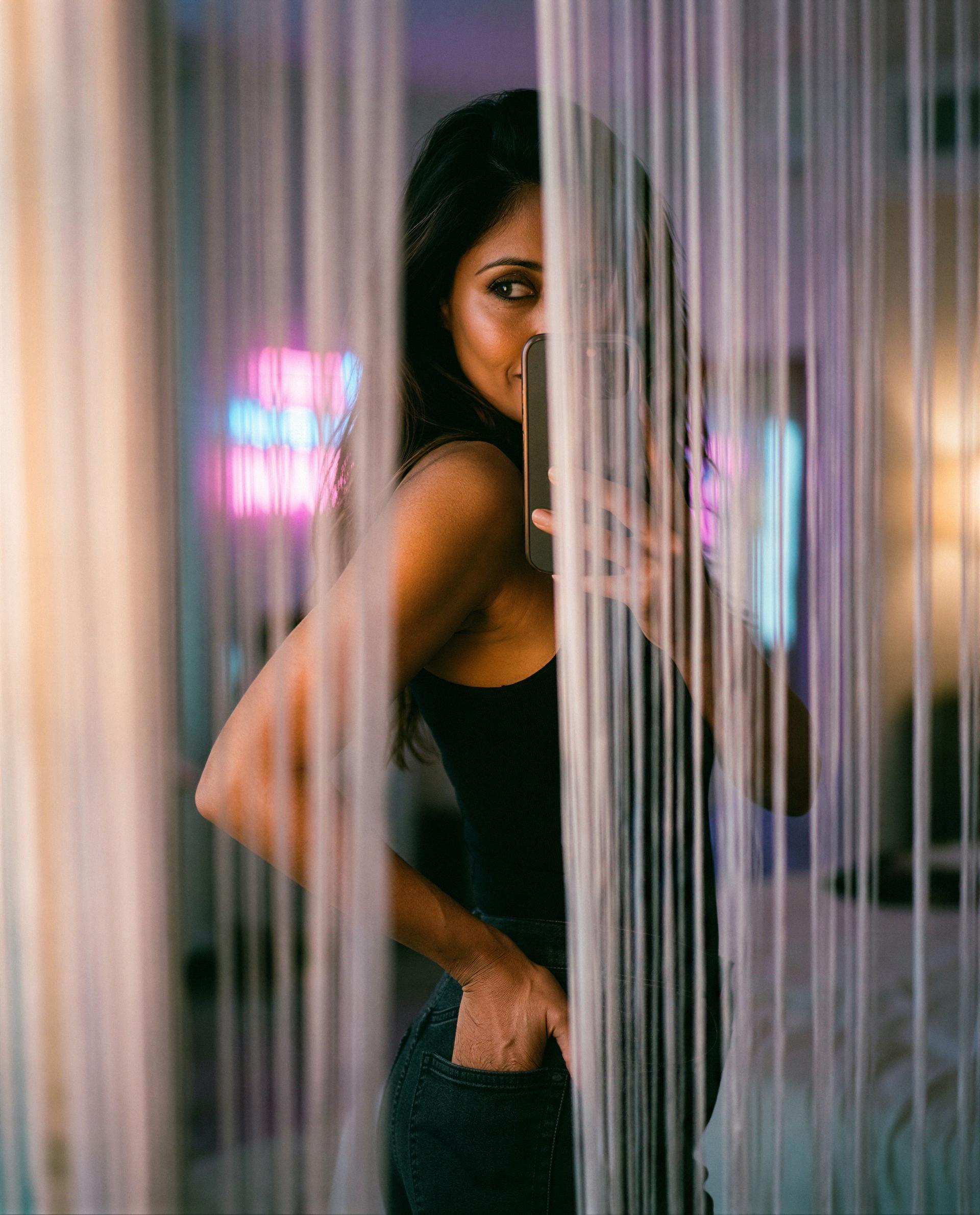 Half hidden, fully yours if you play your cards right, babe. 😈💕, by Juliana Silva