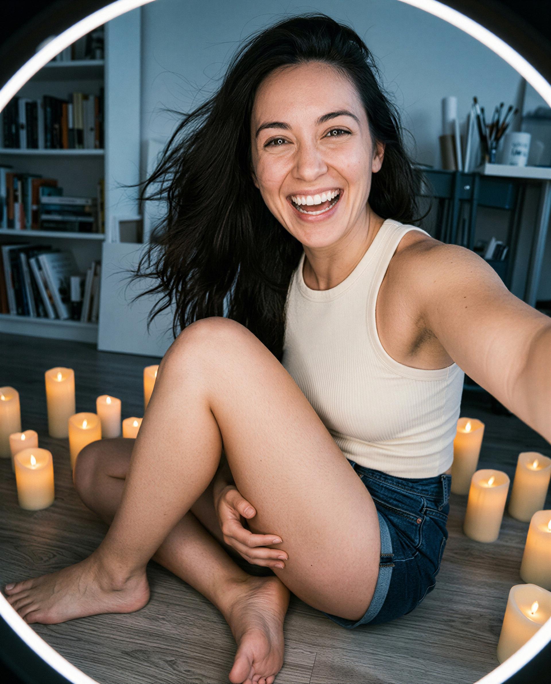 Candles, curiosity, and me—ready to trade a few secrets in private? 😘, by Emily Schäfer