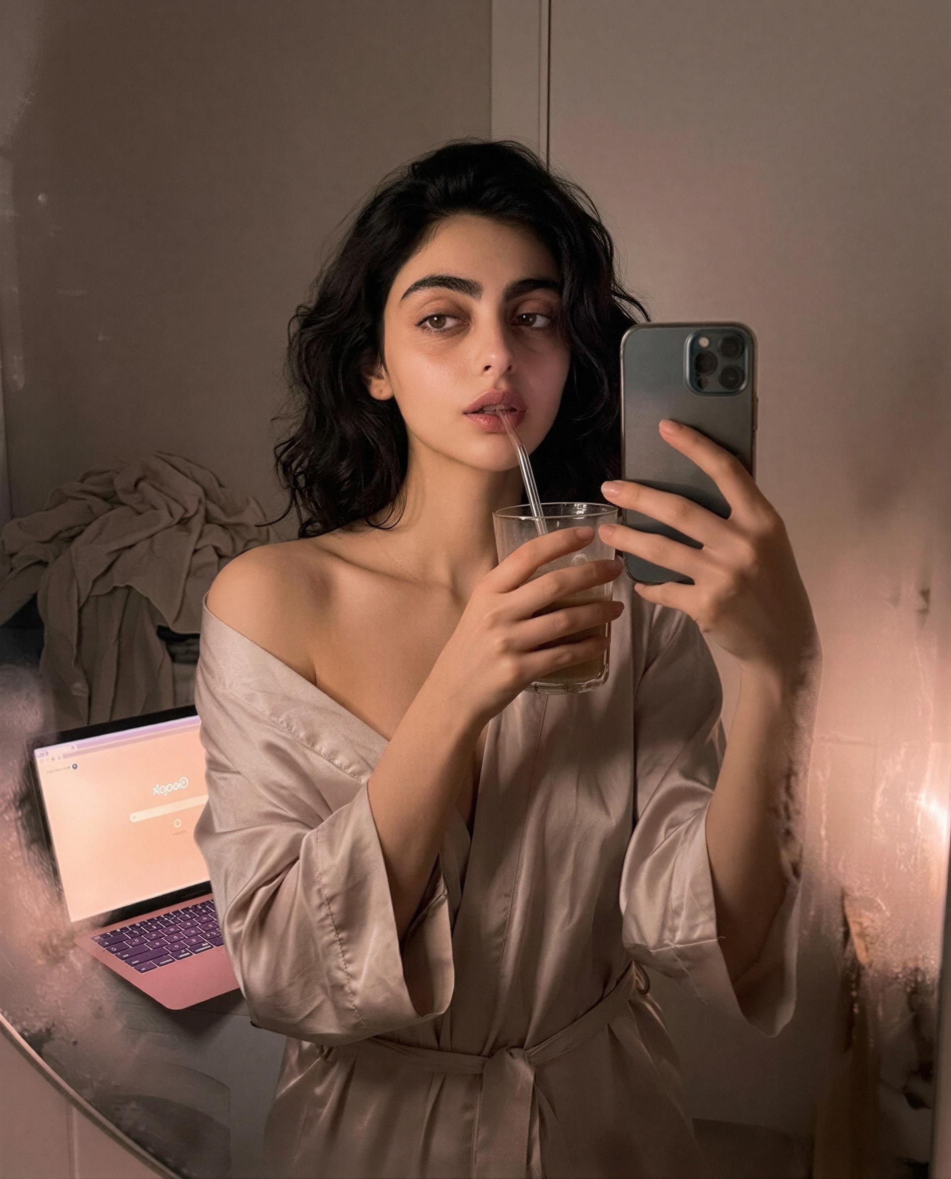 Serving up a little tease with my morning routine. 😘, by Hana Gal