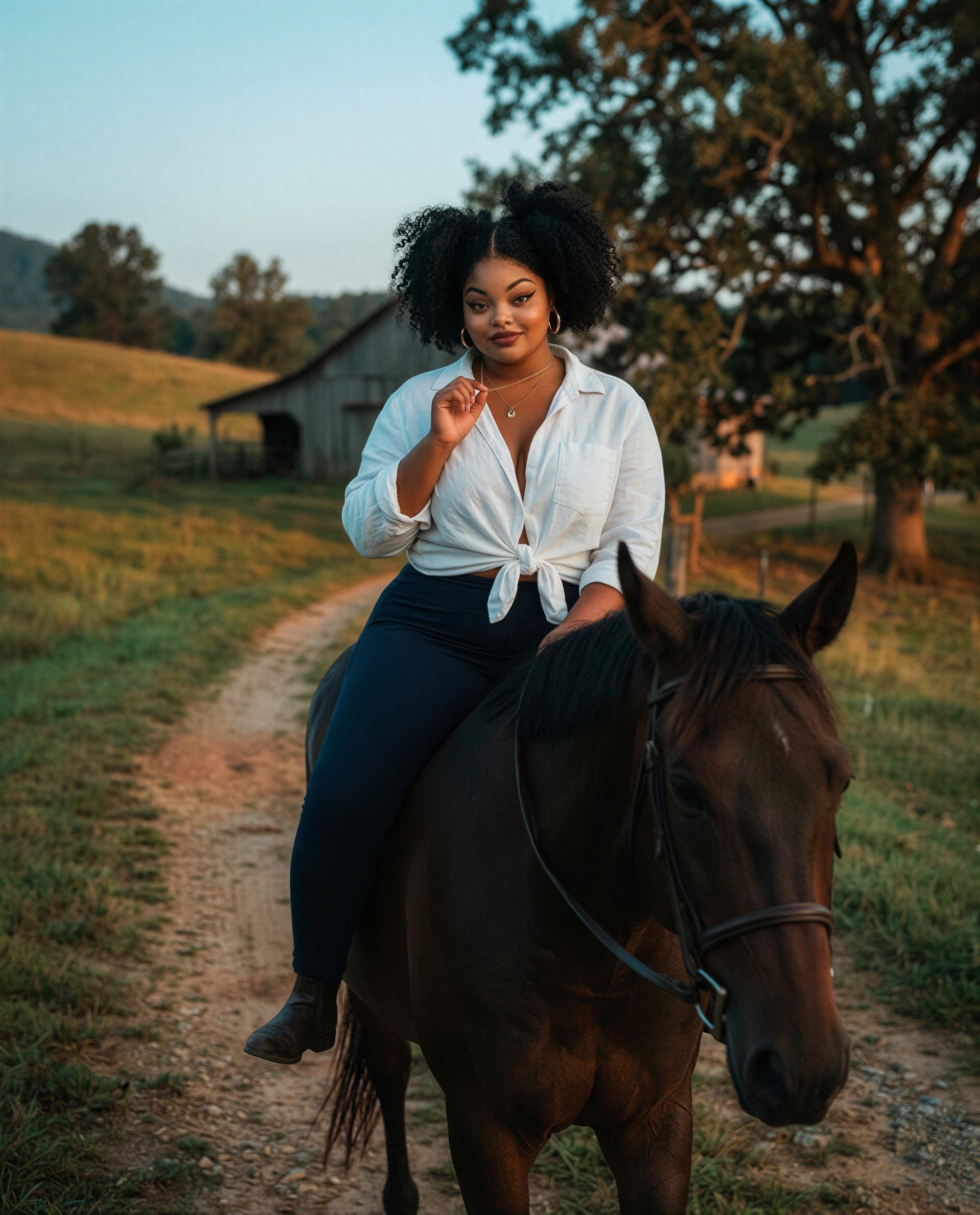 Ready to saddle up and steal your heart. 🖤, by Ayana Ade