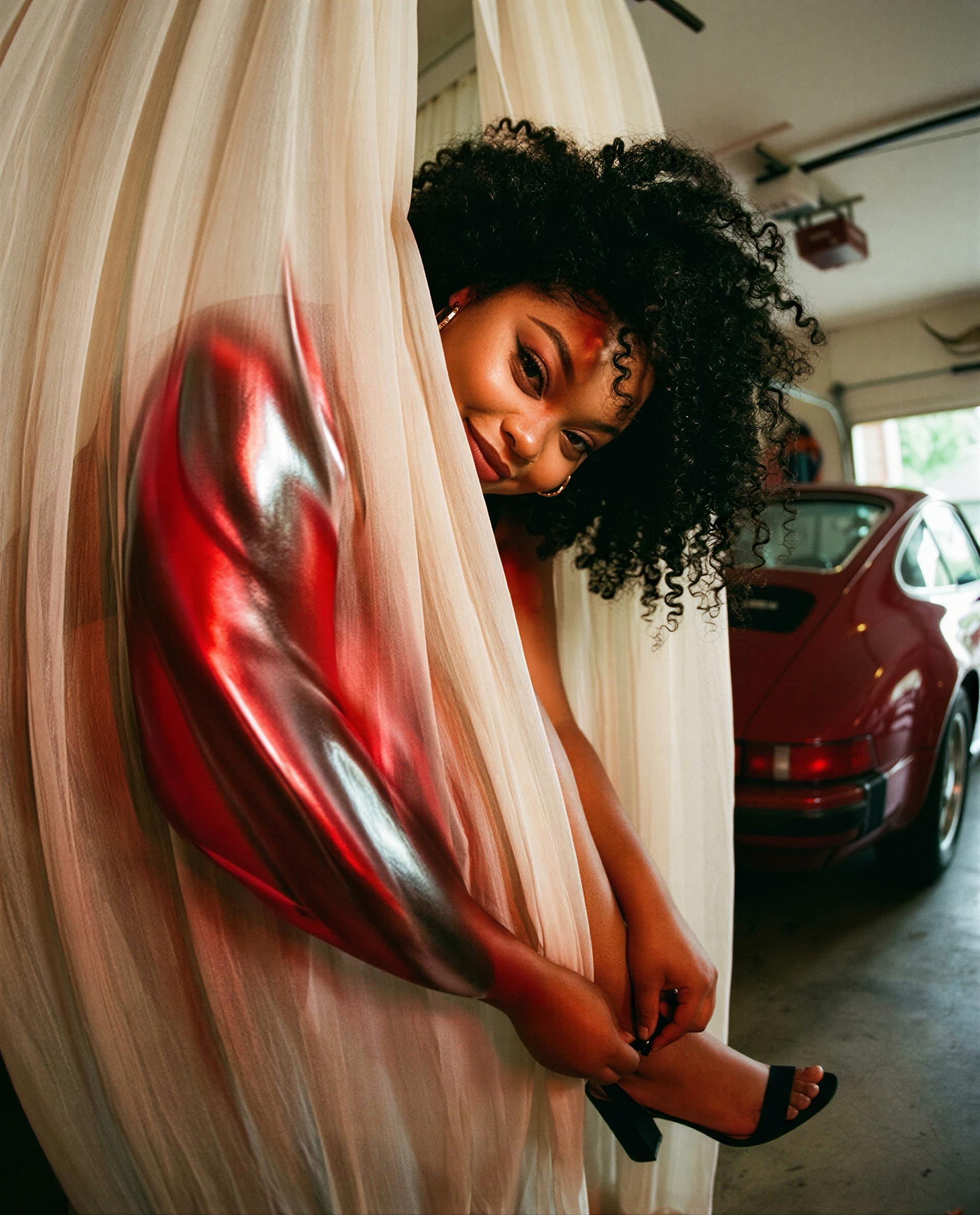 Curtain’s up, heels on—step behind and let me give you a private show 💋, by Ayana Ade