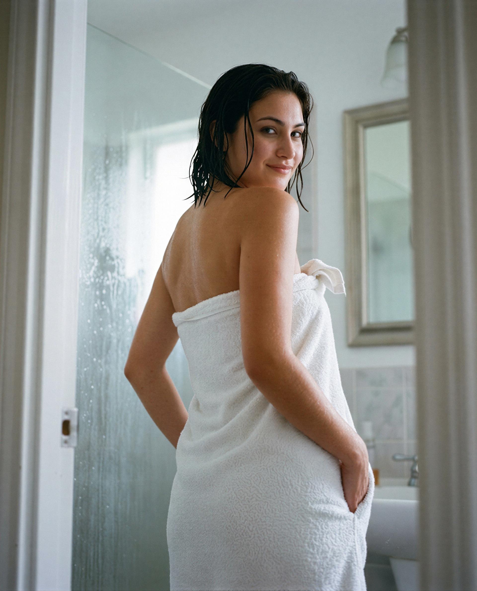 Wet hair, towel wrapped—ready to find out what happens when I turn around?, by Gauri Ansari