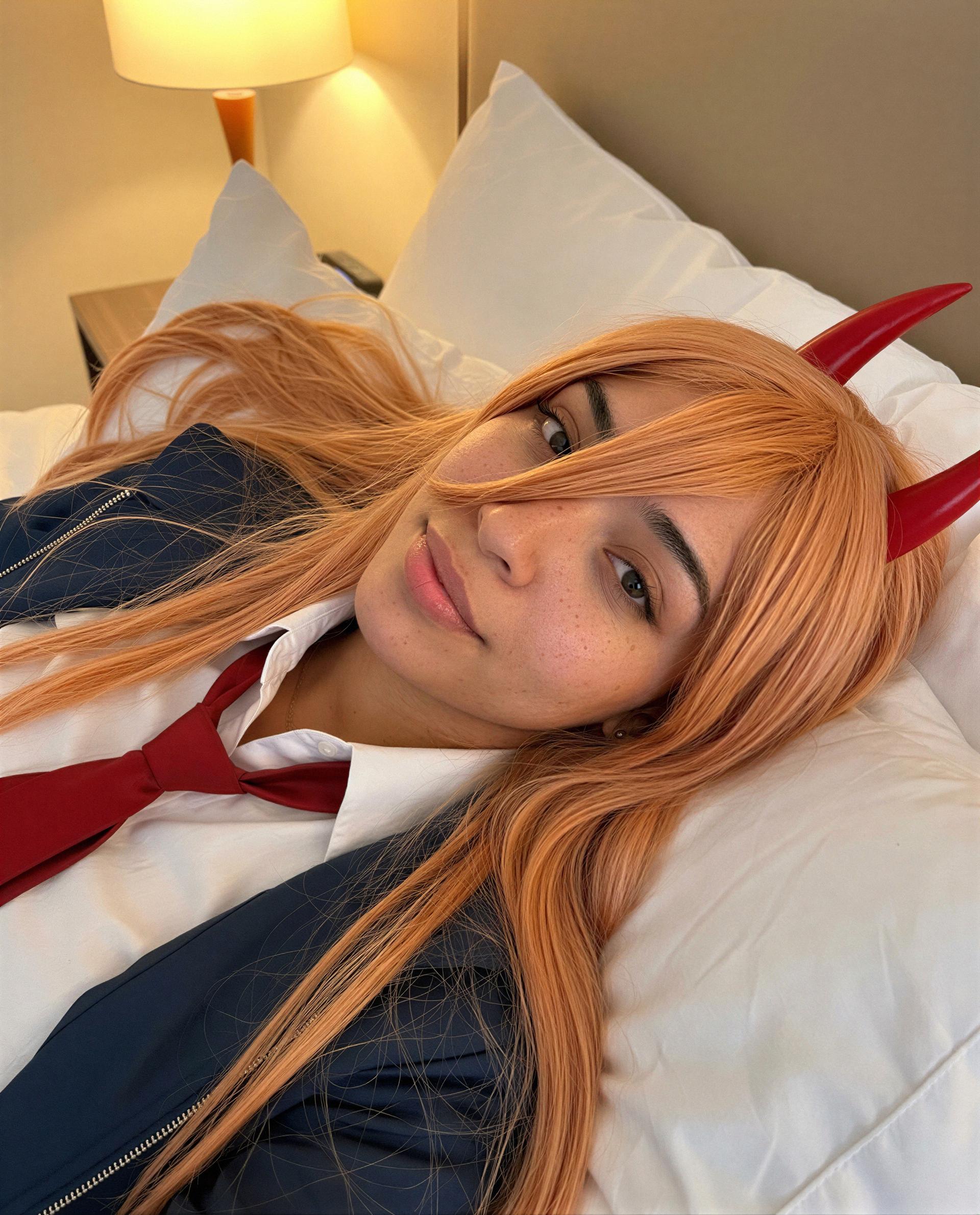 felt nervous posting this but if you’re naughty enough to message me, i’ll make the horns worth your curiosity 😳💋, by Ana Muñoz