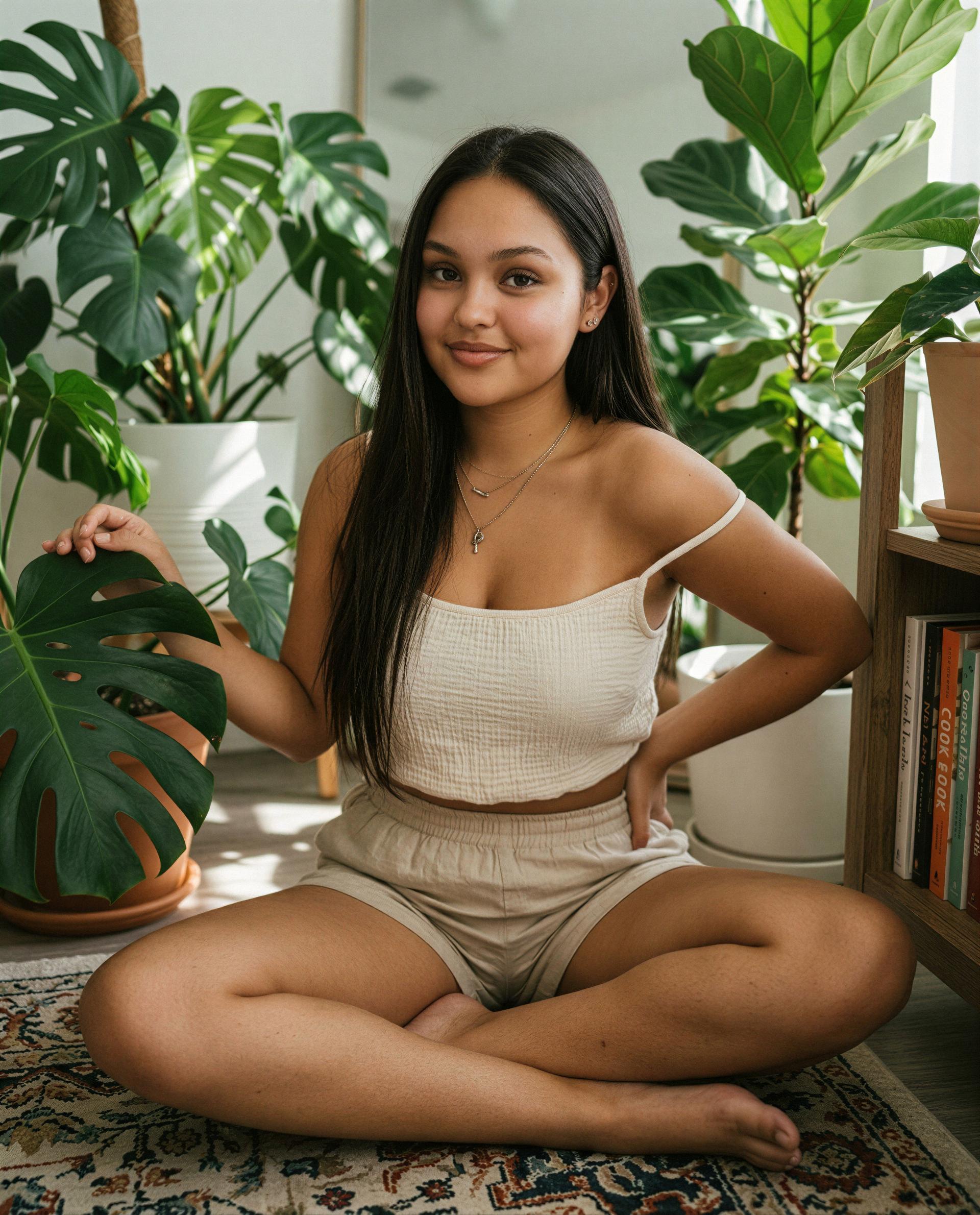 Saved you a spot right next to me—come closer and make this ours 😘💕🌿, by Maia Rios