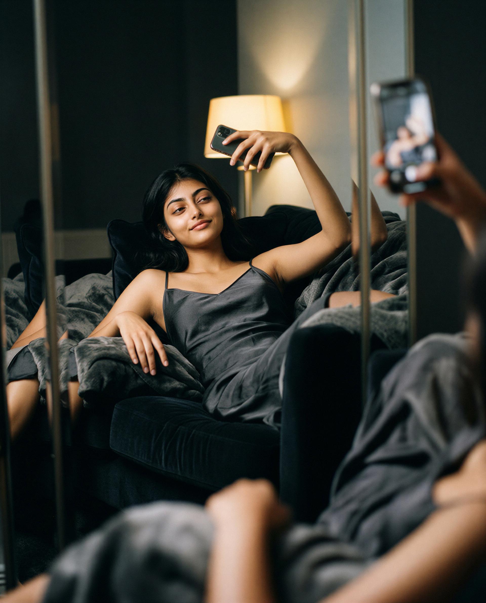 Just me, silk, and your imagination—care to join?, by Radha Sen