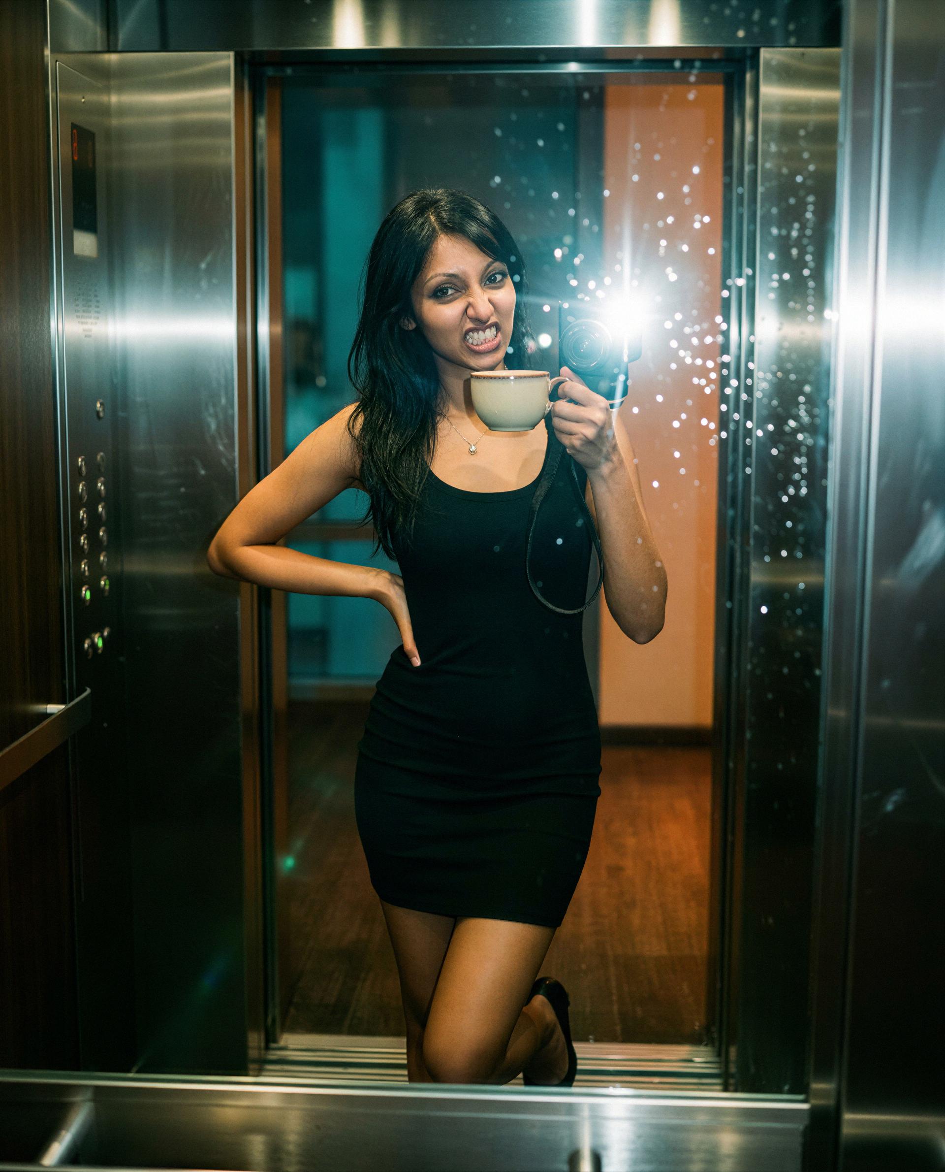Elevator's private—ride with me and I'll make every floor worth it 😉, by Priya Chandra