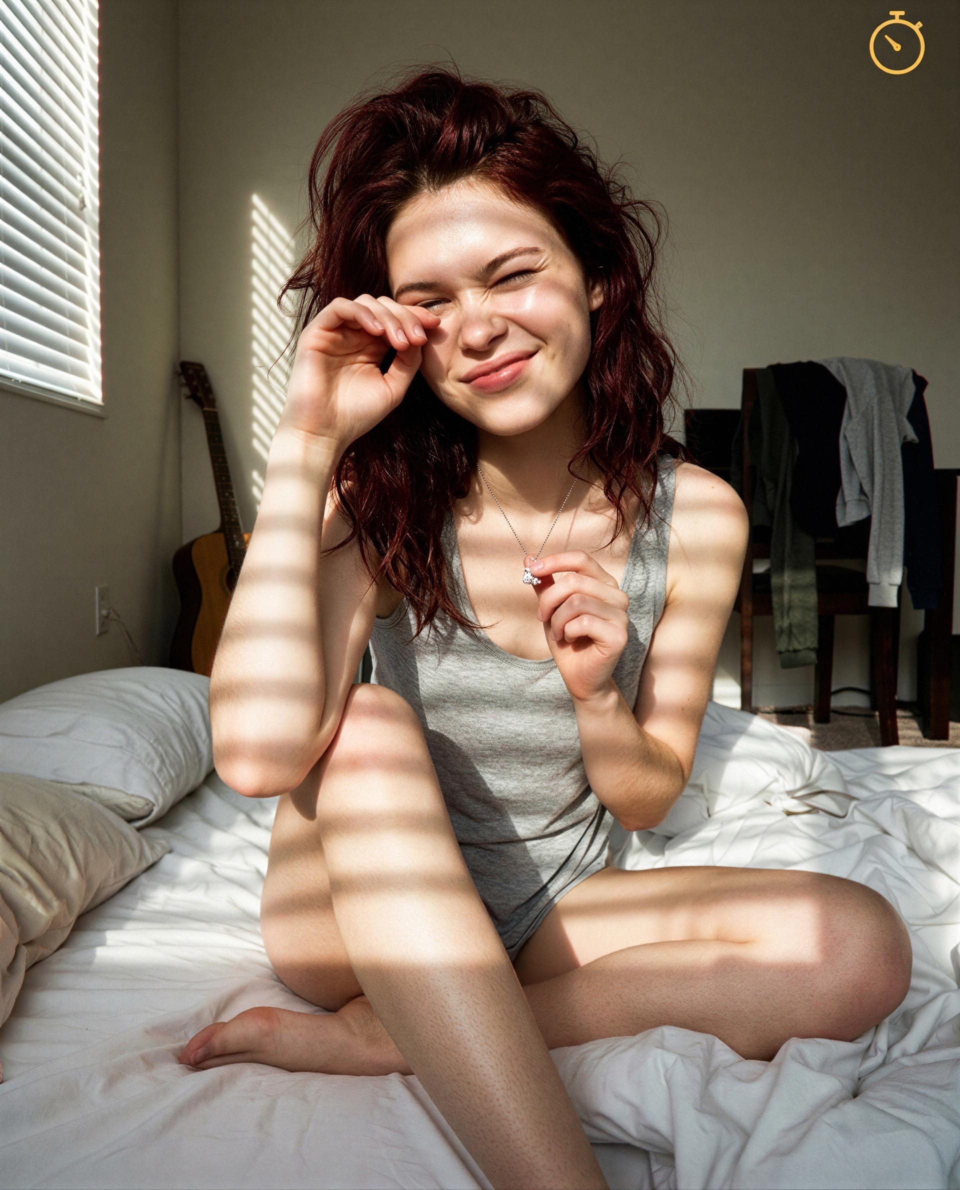 Sun-kissed and a little naughty - prove you’re worth my next move? 😳, by Saoirse Higgins