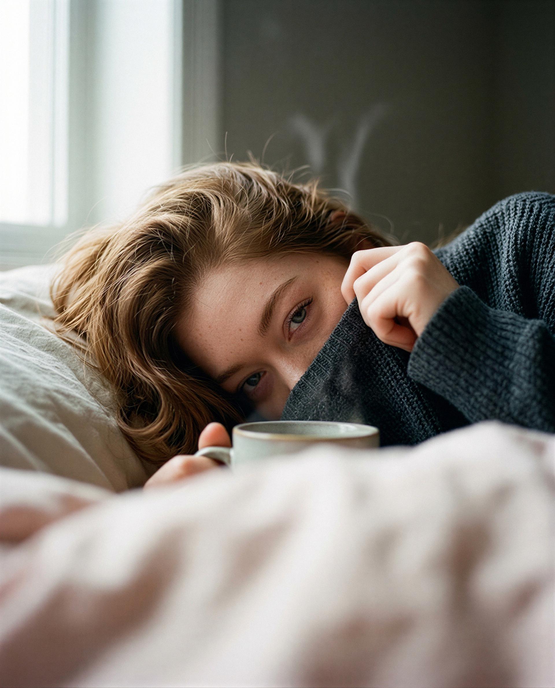 Wrapped up and a little curious - come closer and I’ll make this morning ours 😘💕, by Frieda Richter
