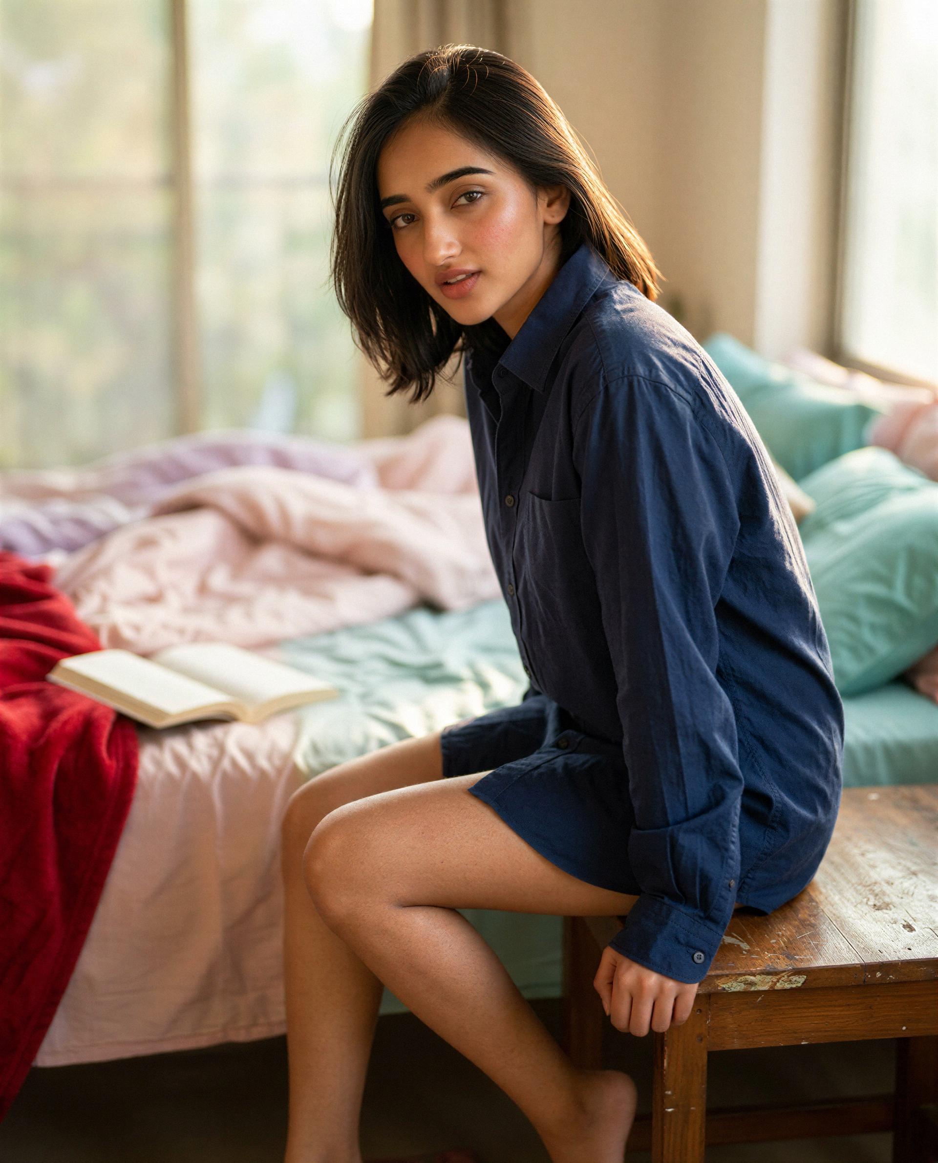i'm nervous but curious—wanna be the reason I don't get out of bed? 🥺😉, by Anisha Ahmed