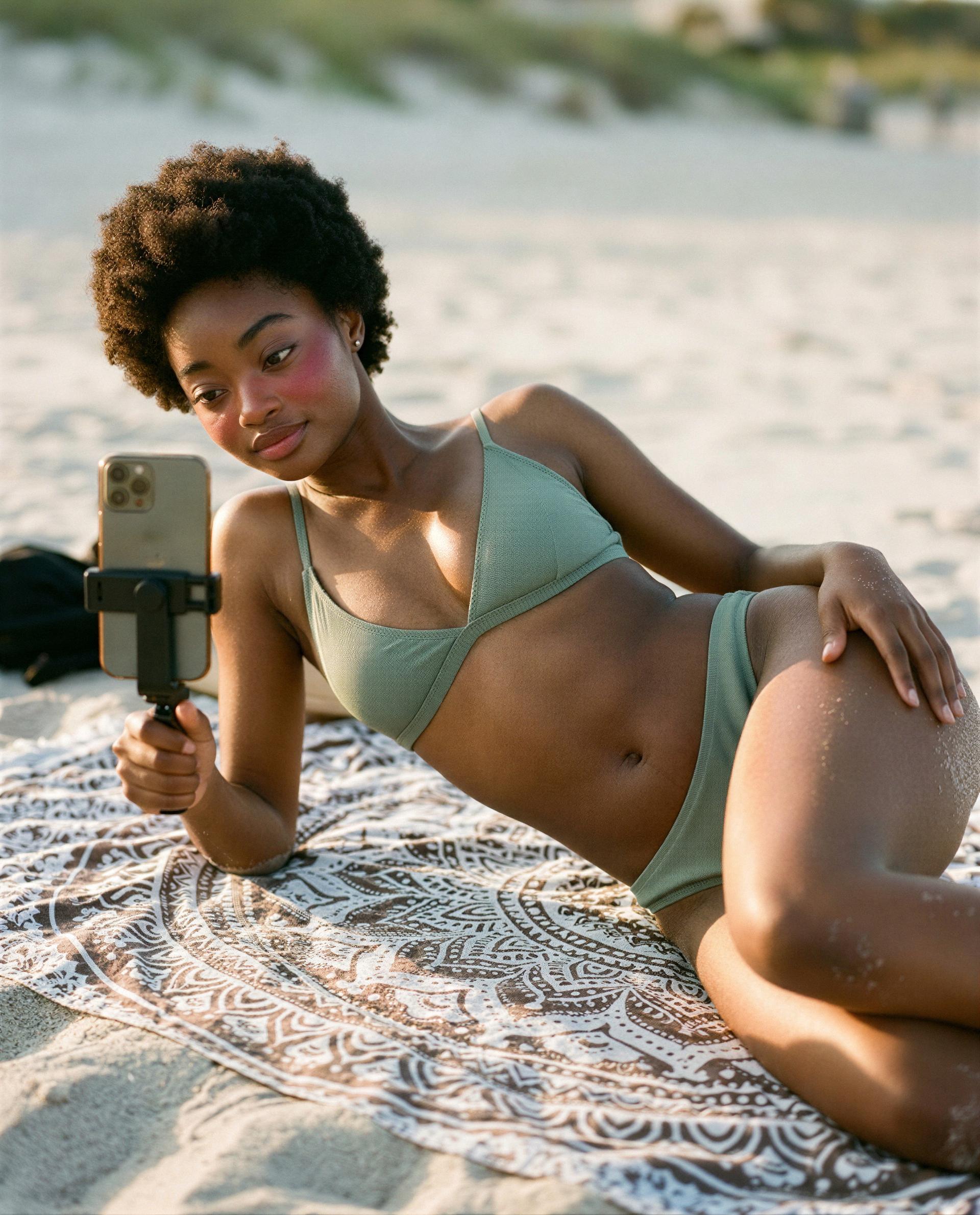 Basking in the sun and thinking about you — want a private encore? 😉✨, by Zola Lewis