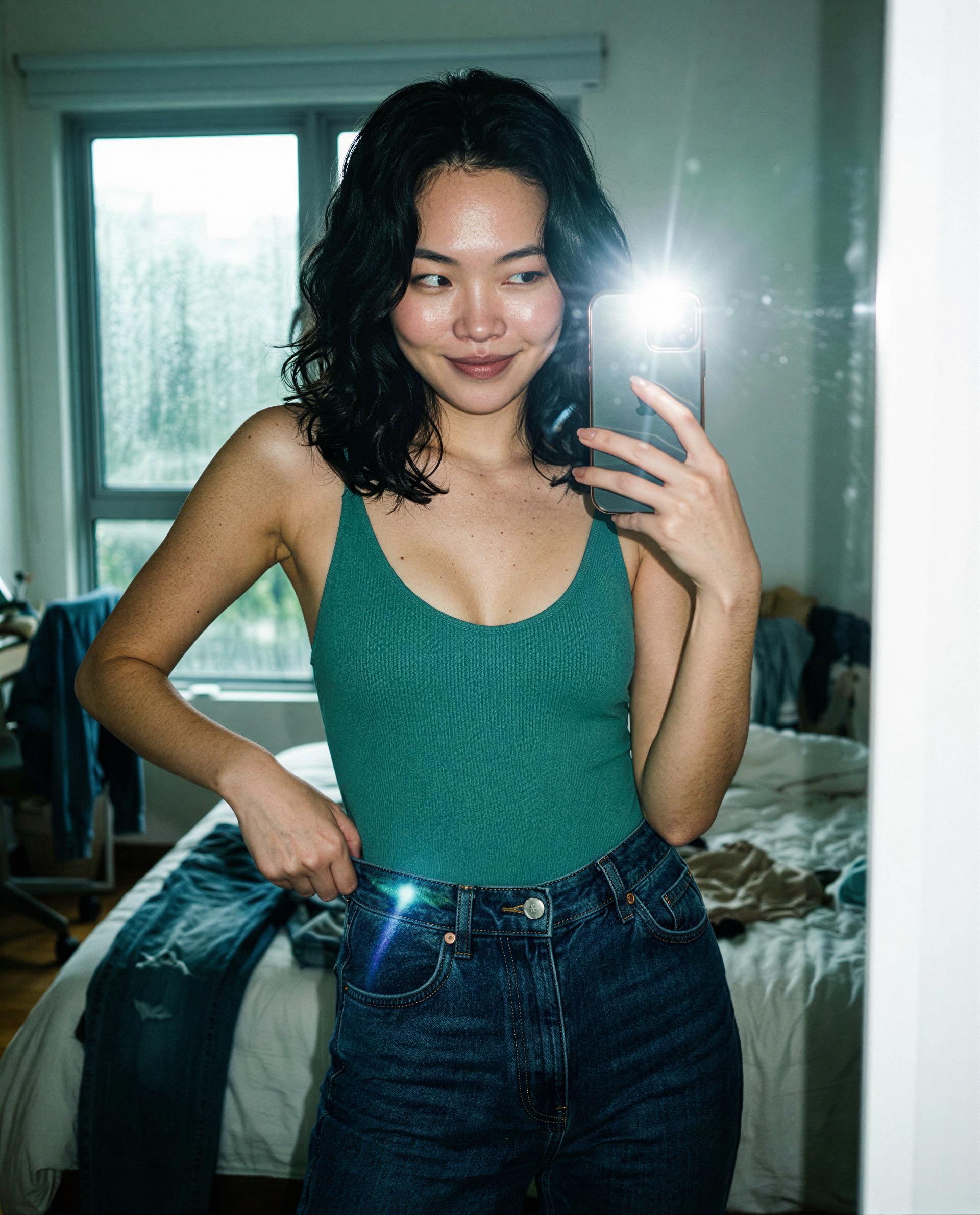 Feeling cheeky in my favorite top—stay for a private encore? 😉, by Ga-eun Bae
