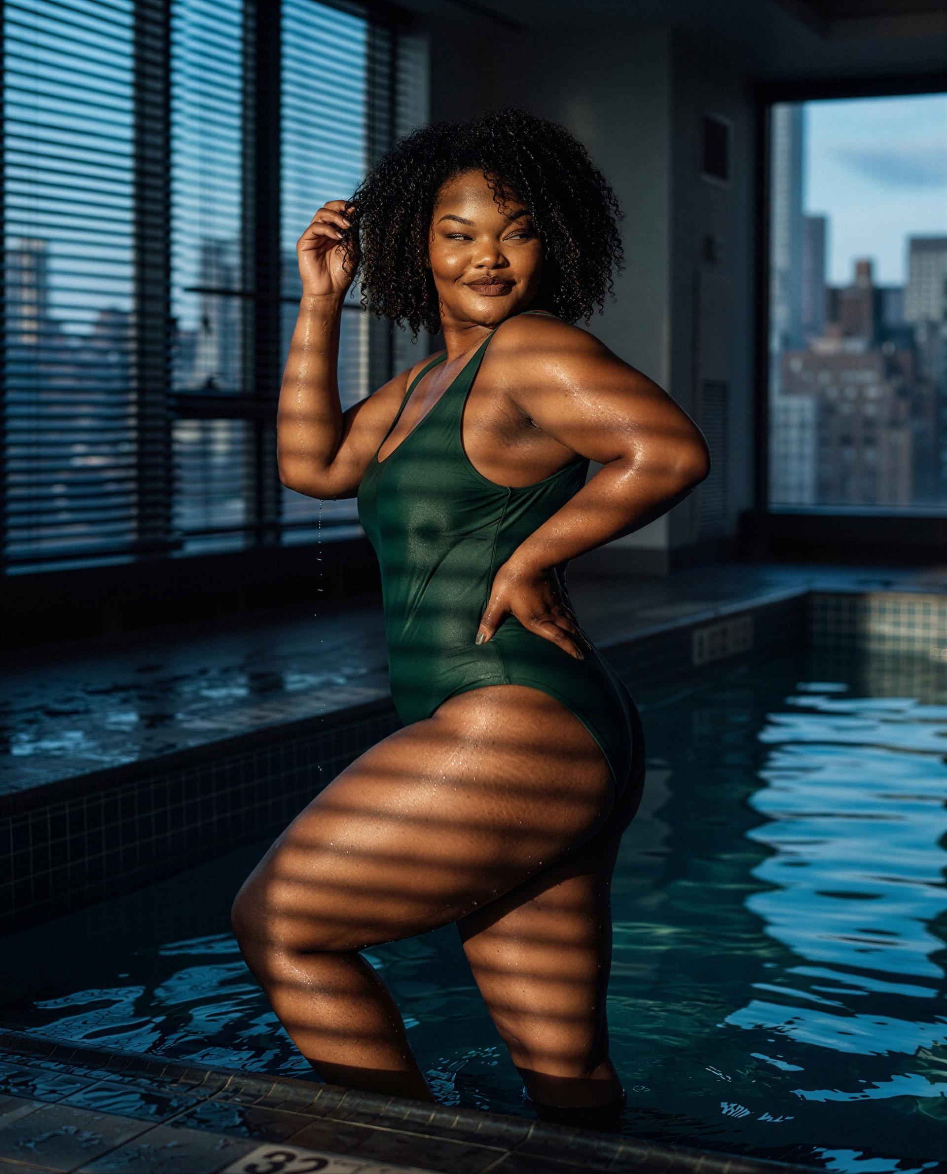 Dripping in confidence—come closer and see how dangerously good I get. 😈, by Essence Johnson