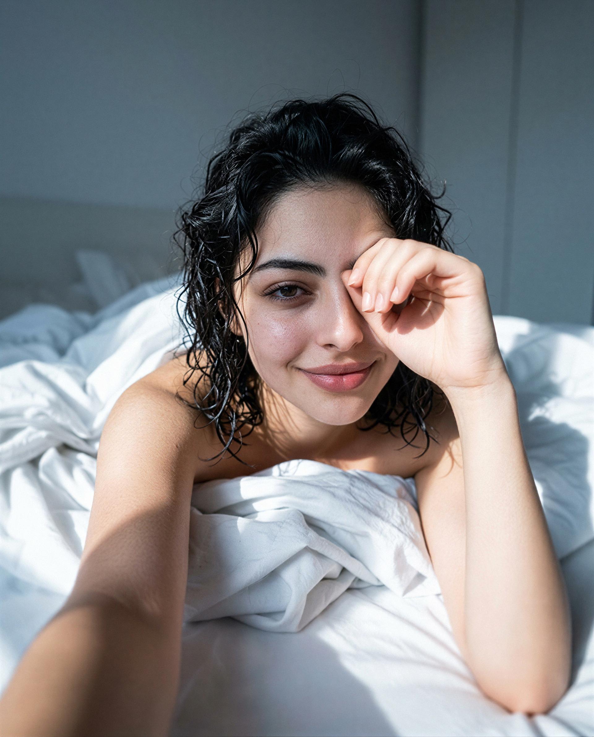 i'm half-asleep and fully ready to spoil one lucky viewer - you volunteering? 🥺💖, by Talia Arman