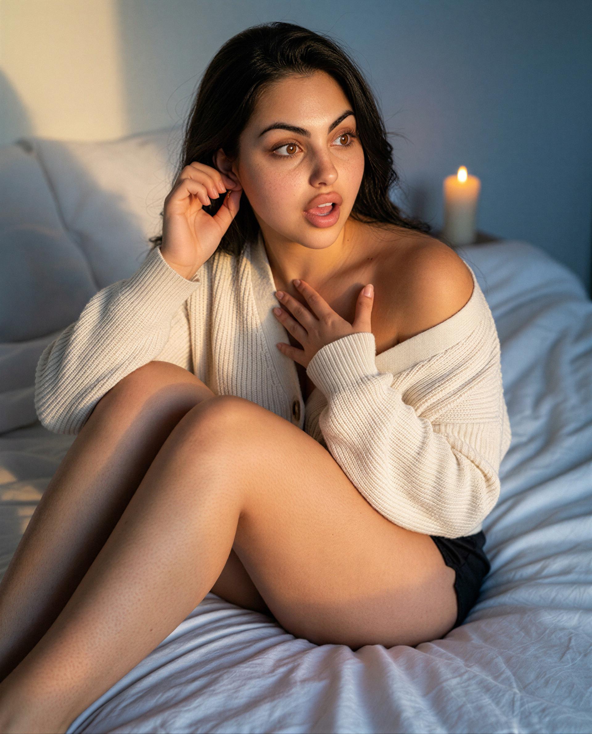 felt brave might delete this—wanna be the reason I keep it? 🫣💋, by Carolina Reyes